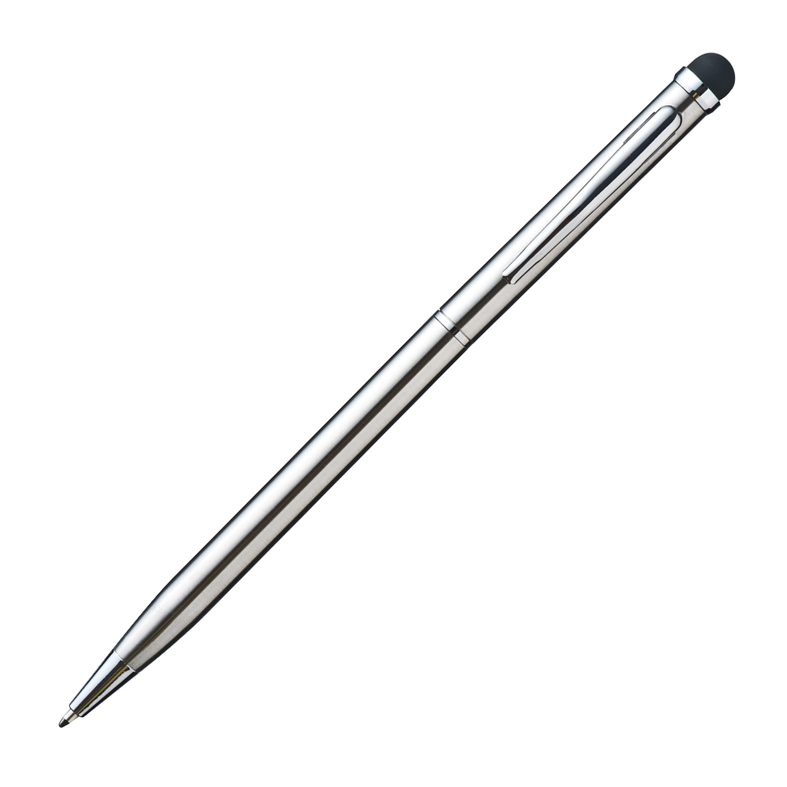 Ball pen made of stainless steel with touch pad