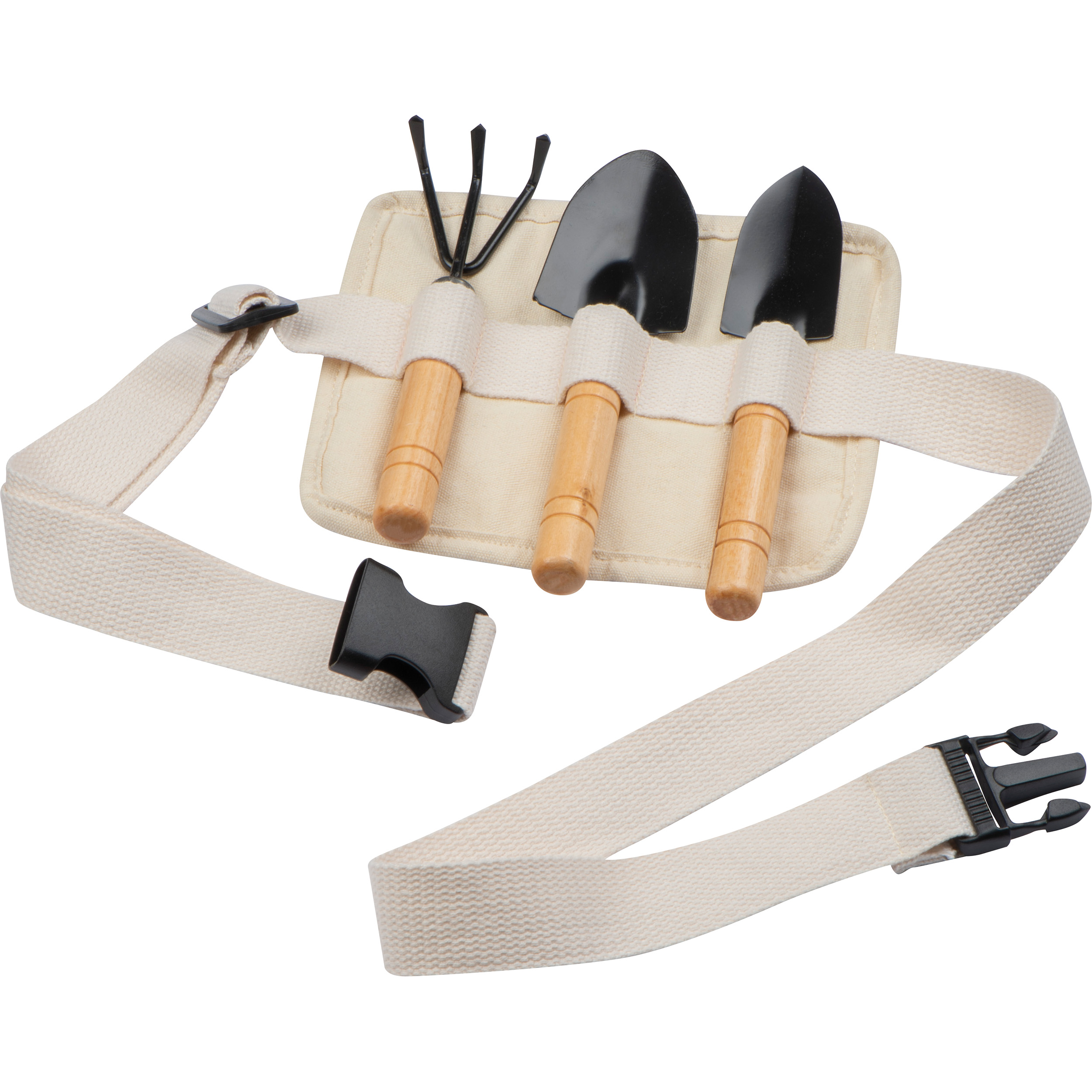 Set d'outils de jardinage dans une ceinture en coton