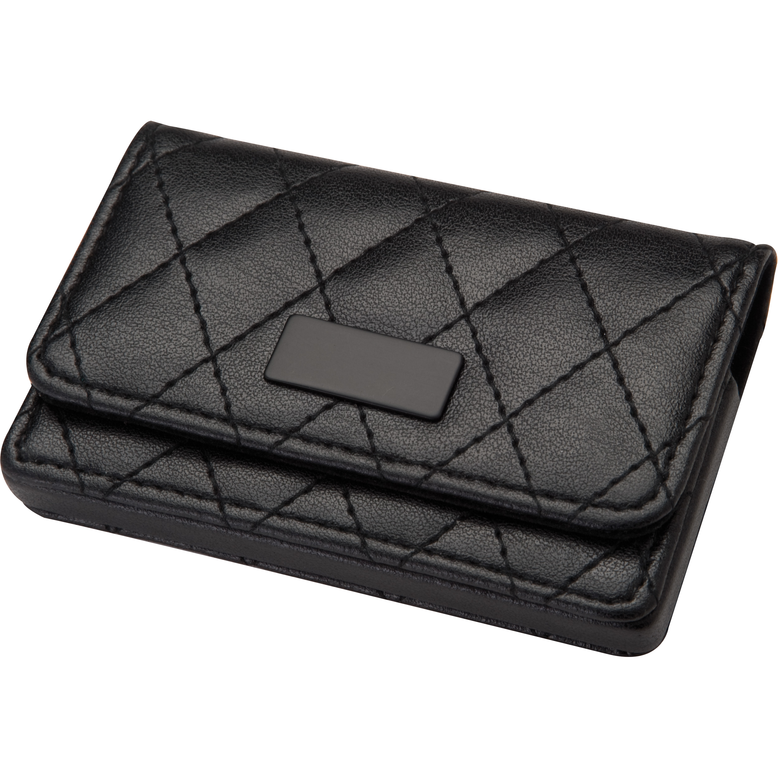 Business card holder with quilted pattern