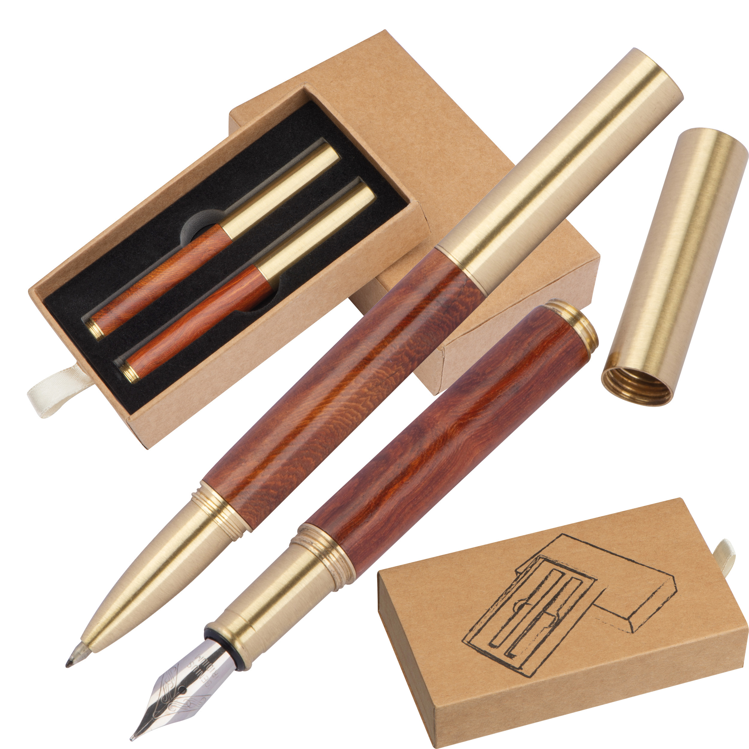 Mini set d'écriture - stylo plume et stylo roller