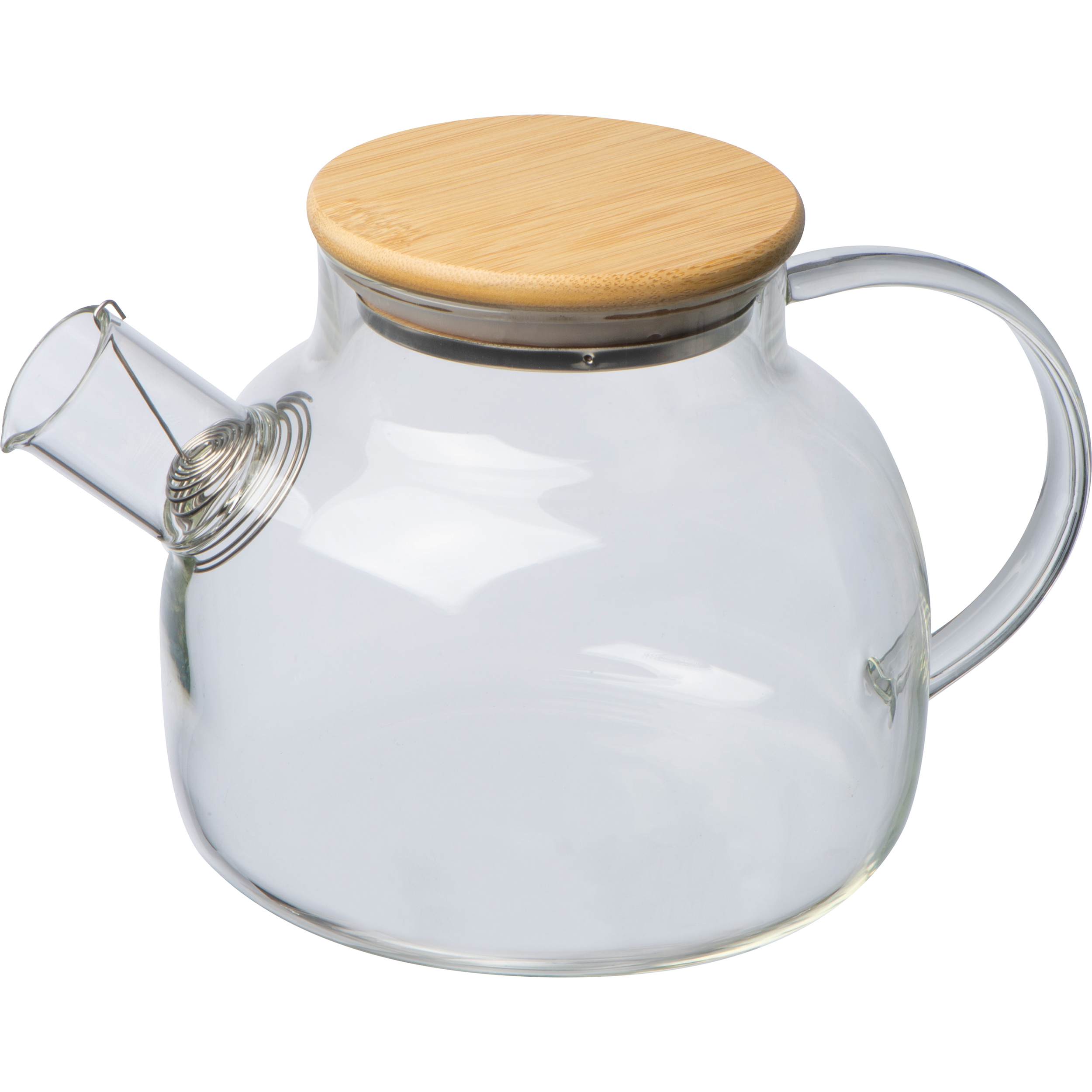 Glass jug with bamboo lid, 1000ml