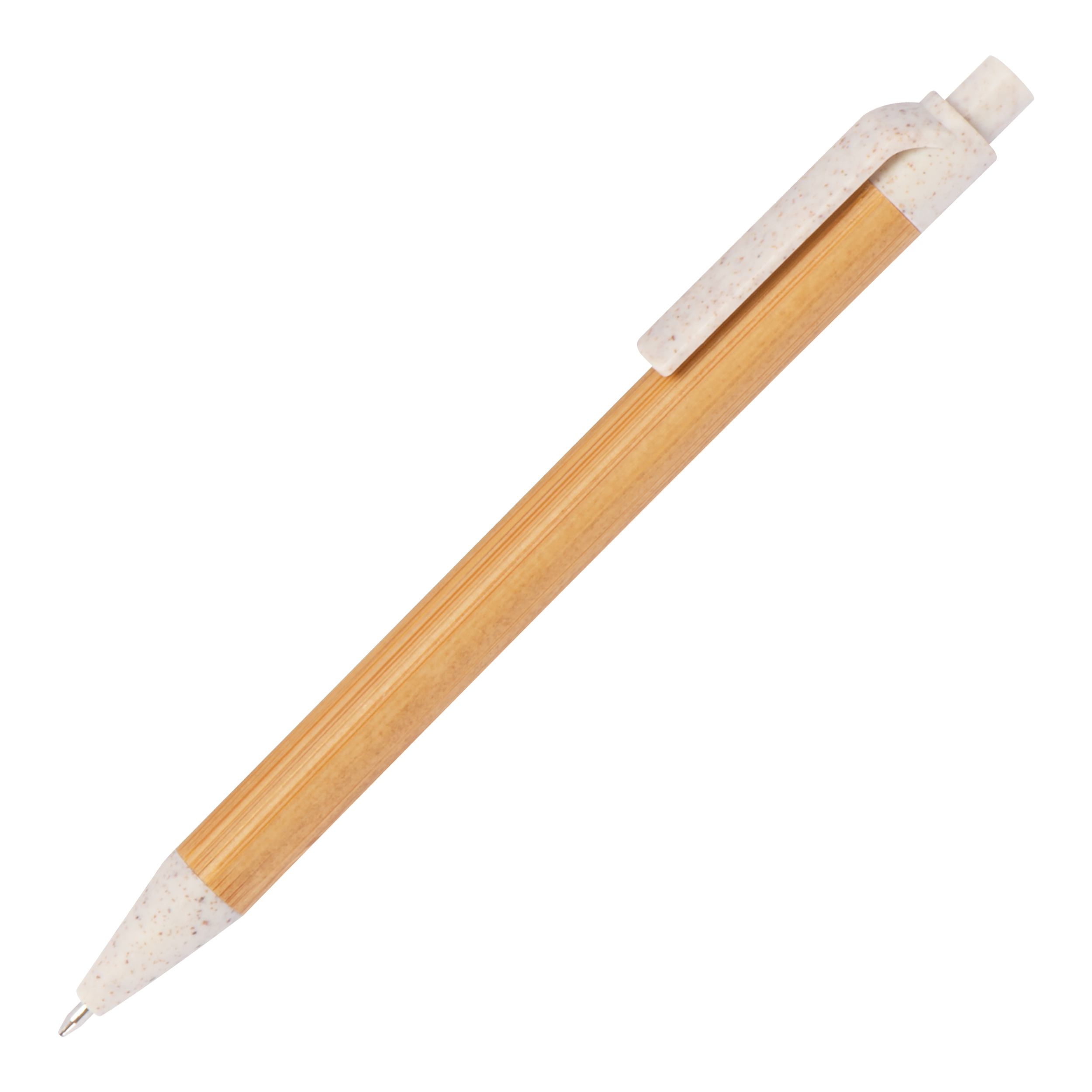 Pen van bamboe en applicaties van tarwestro