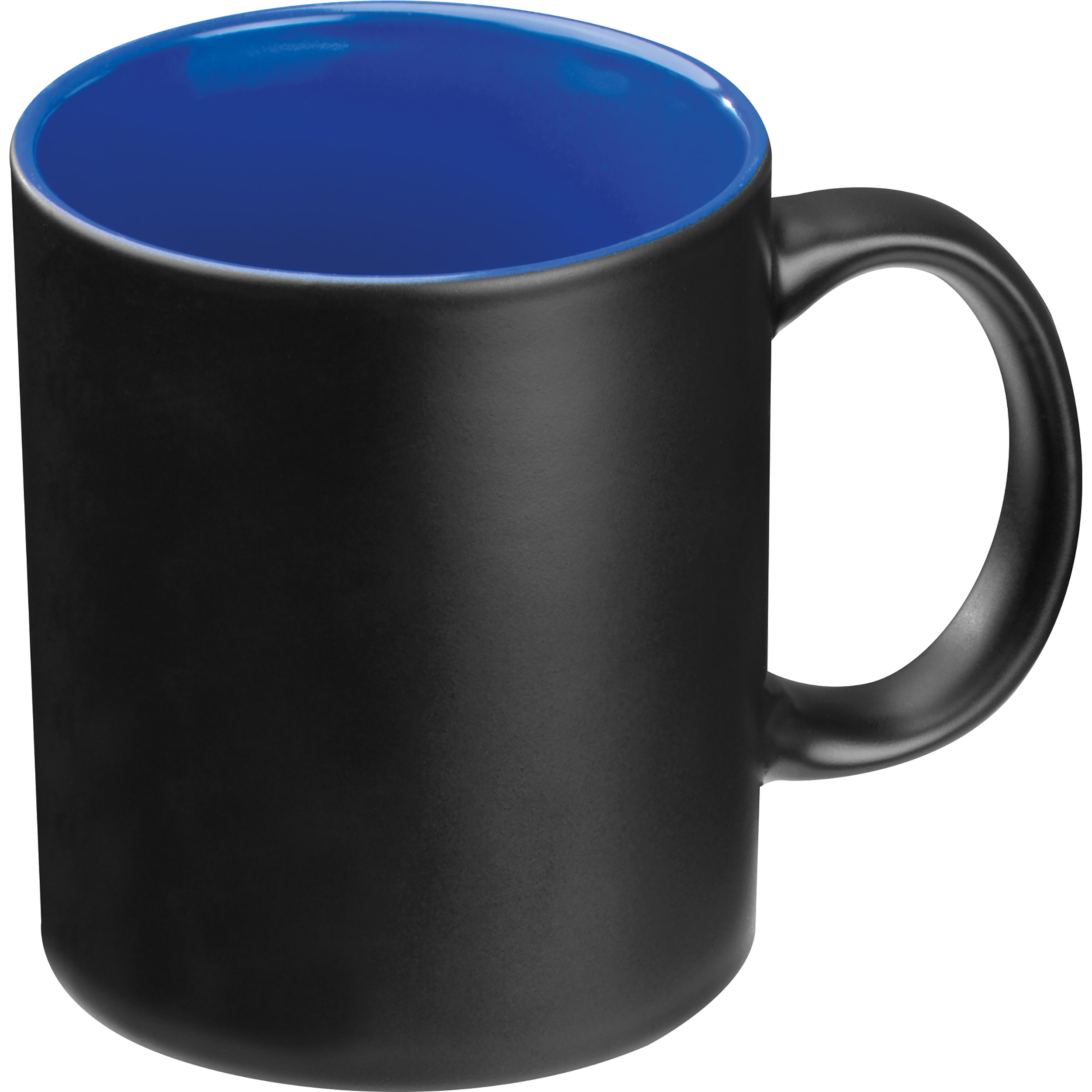 Tasse avec extérieur noir et intérieur coloré
