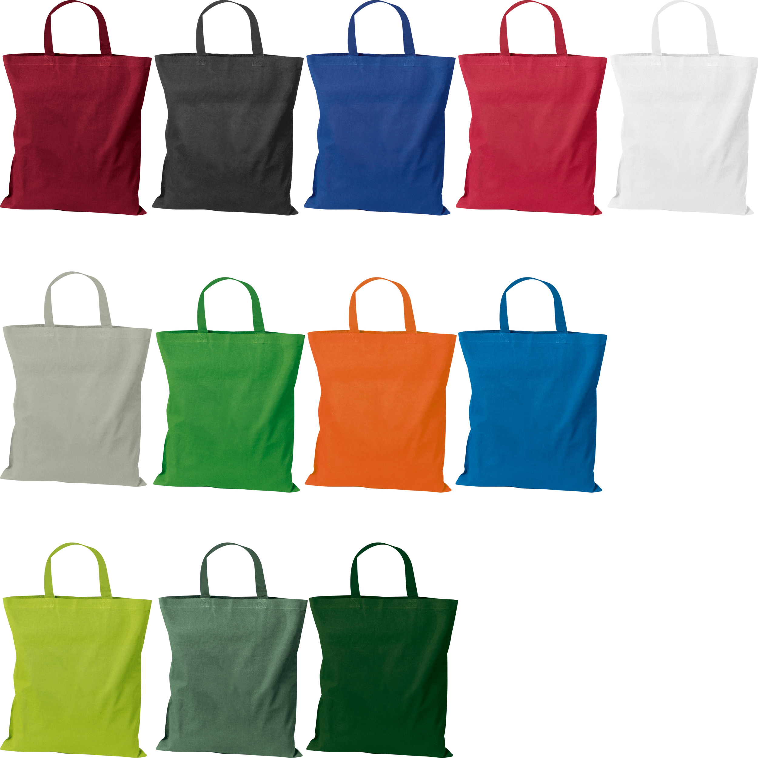 Cotton bag with short handles