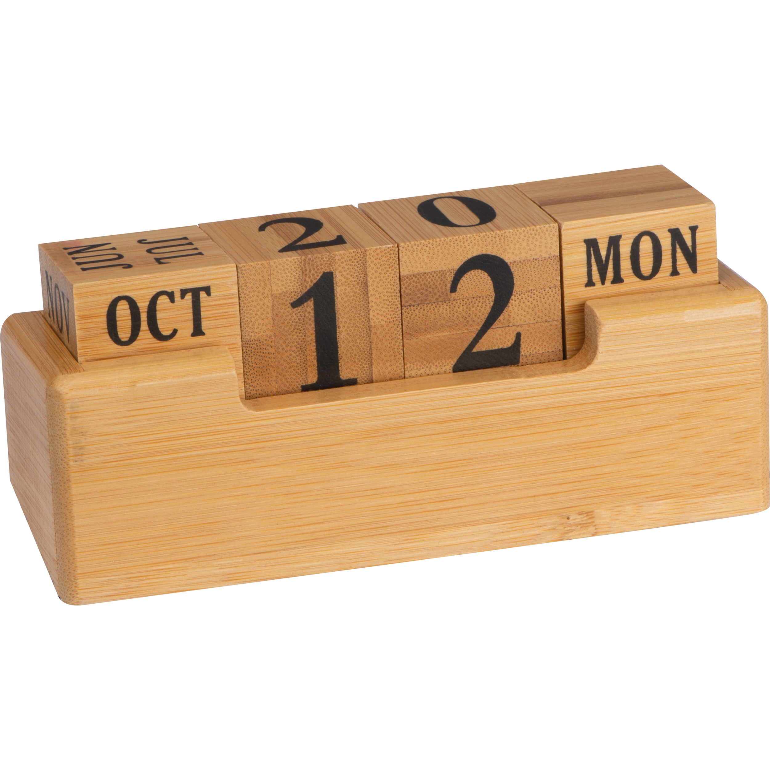 Calendario eterno de escritorio de bambú