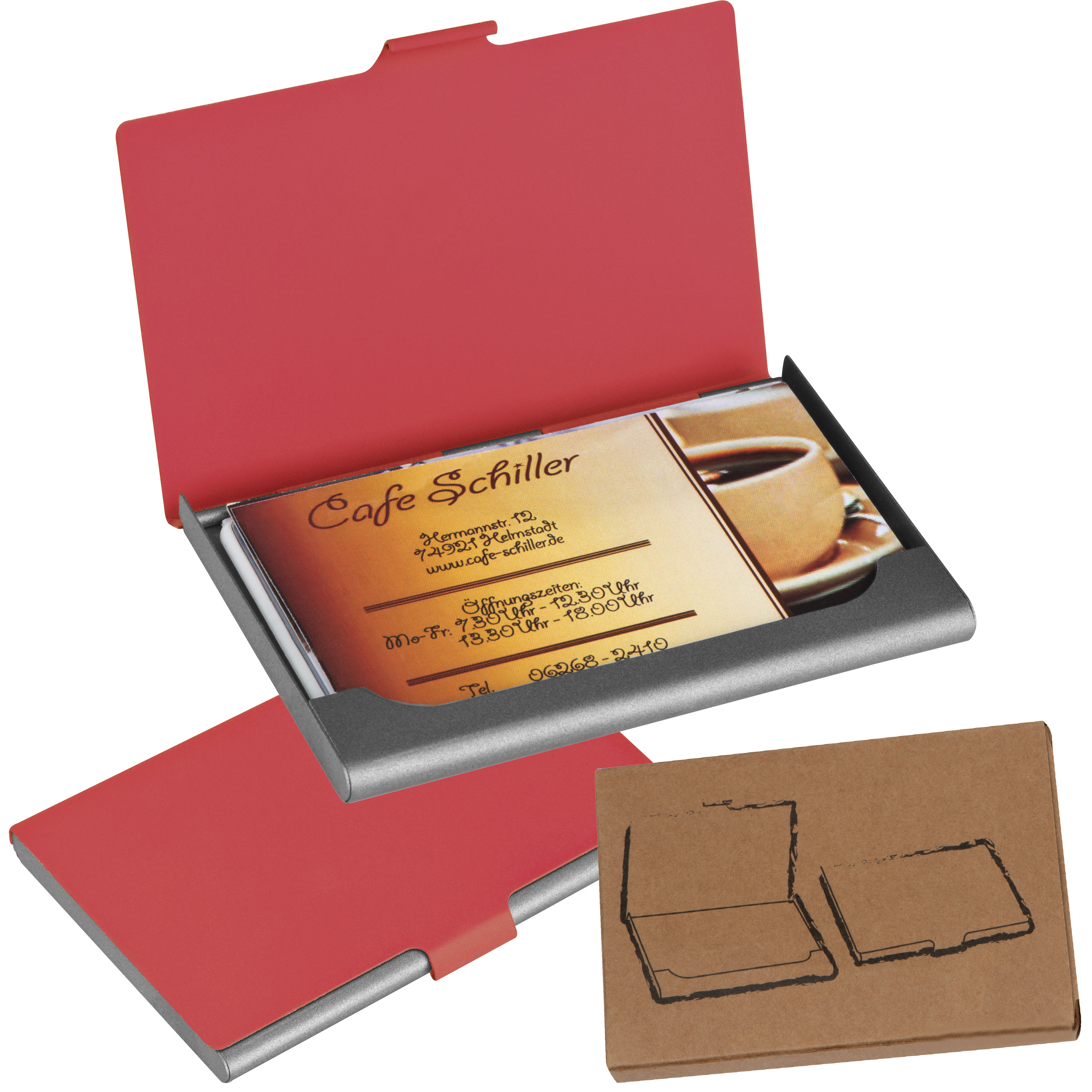 Rubberized business card holder