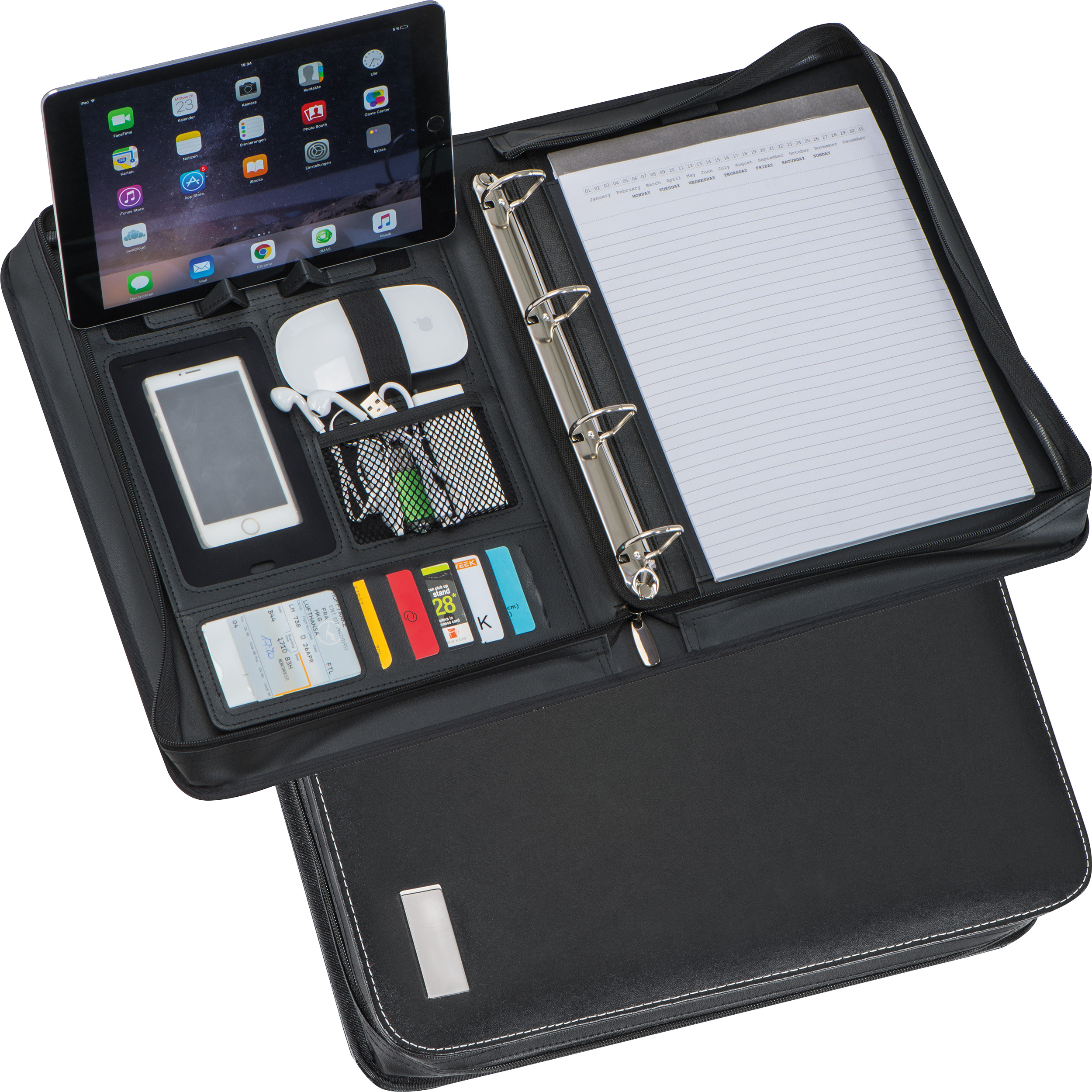 DIN A4 conference folder with ring binder
