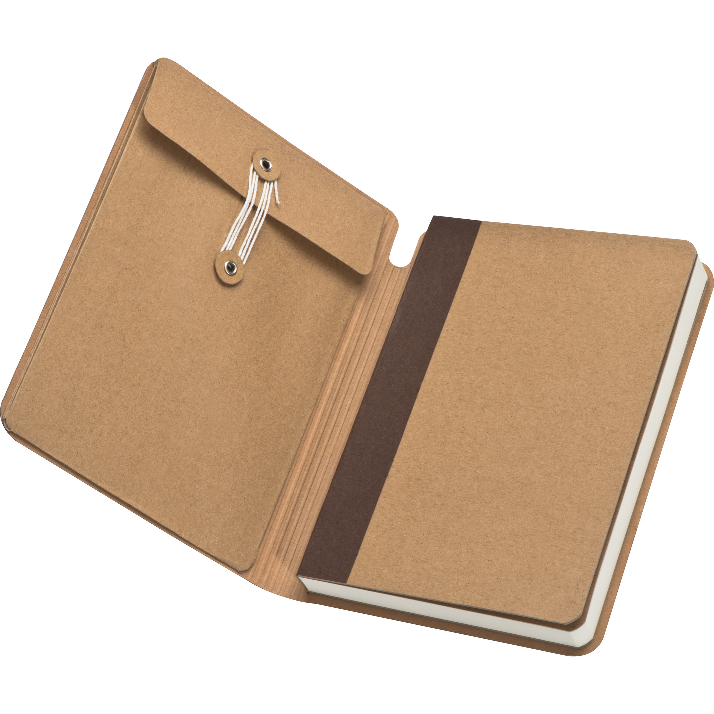 Notebook with brown rubber band, 120 sheets