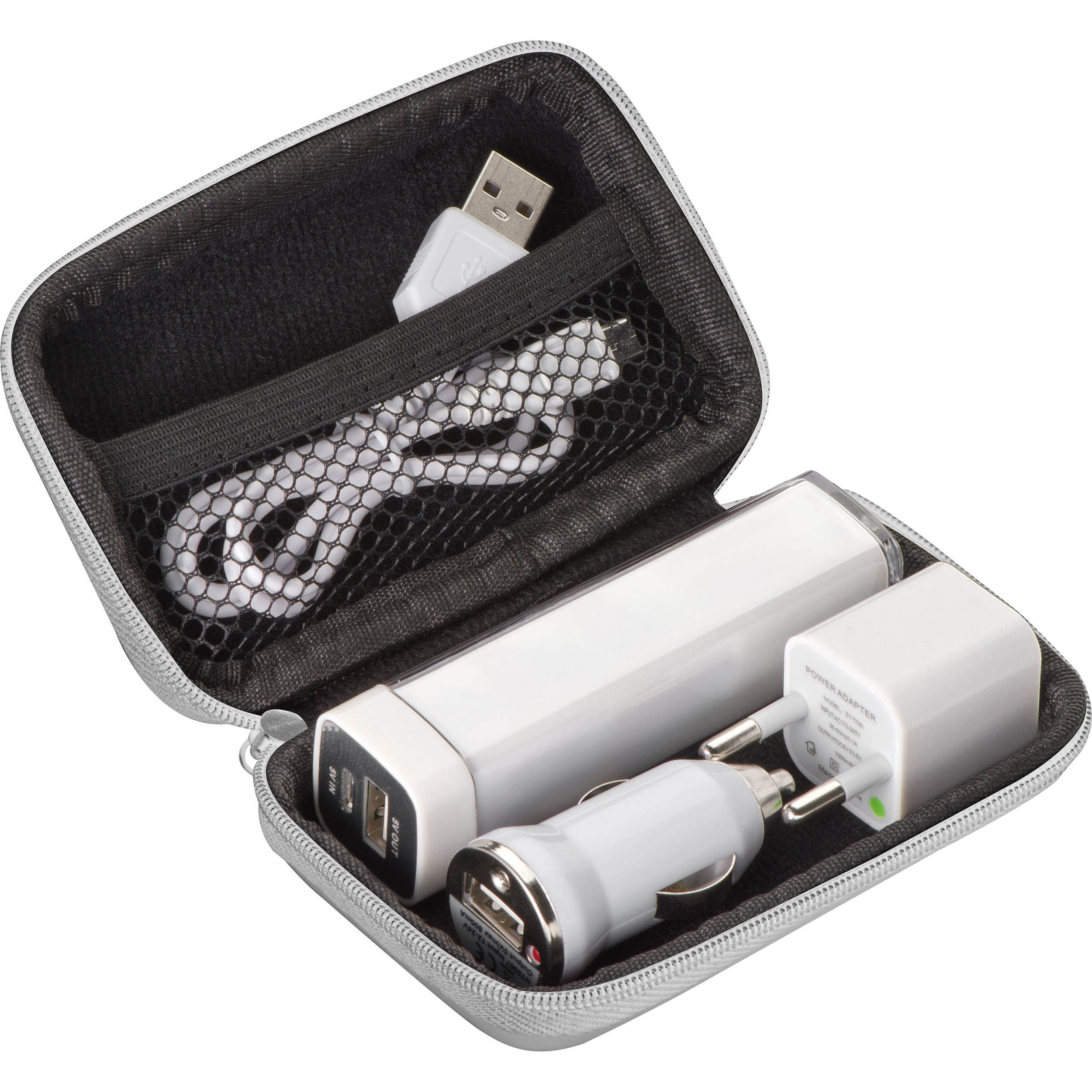 Travel Set Powerbank, EU-Stecker und USB Ladegerät