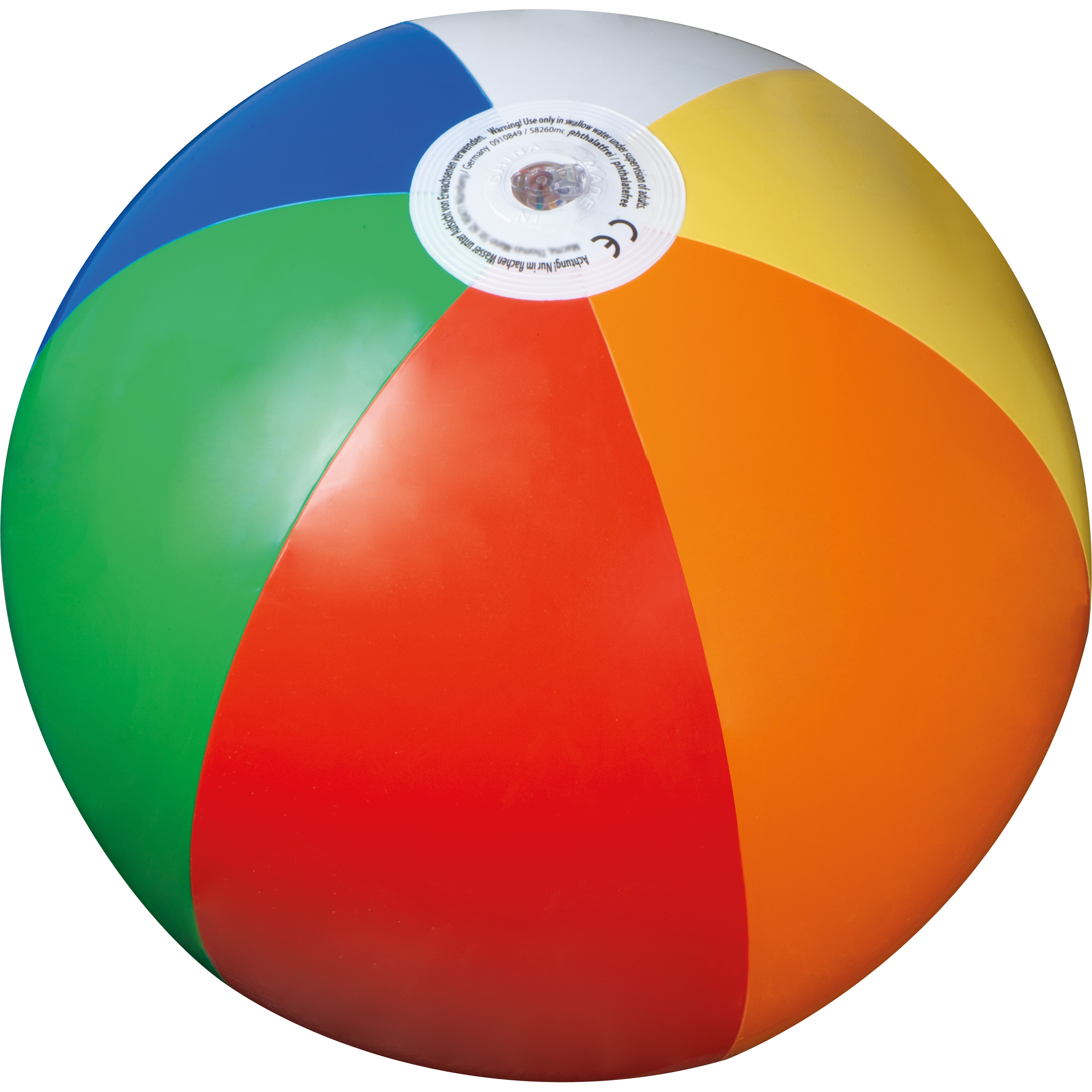 Ballon de plage OCEAN (multicolore, 0,16 mm PVC, Sans phtalates, 55g) comme  objets publicitaires Sur