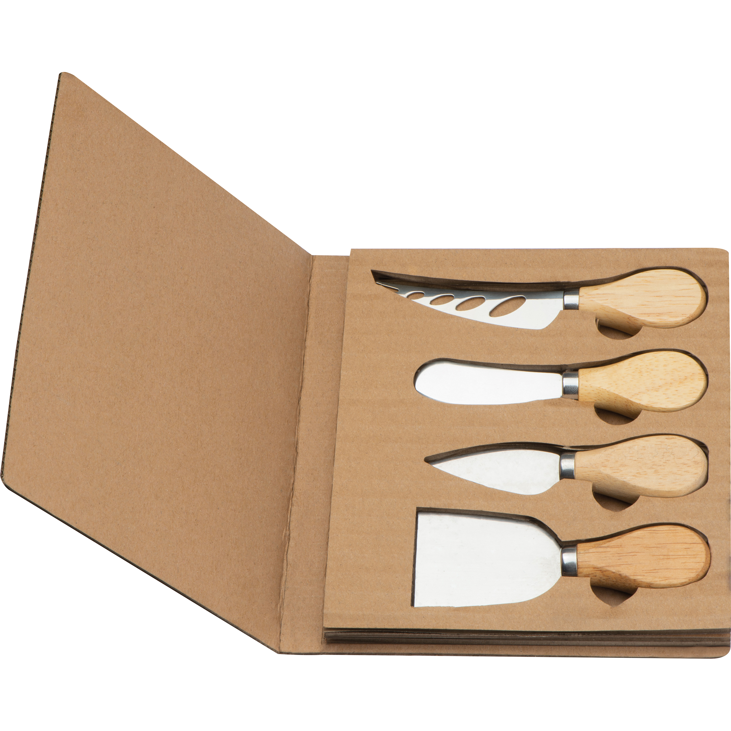 Ensemble de couteaux à fromage 4 pièces avec manches en bois
