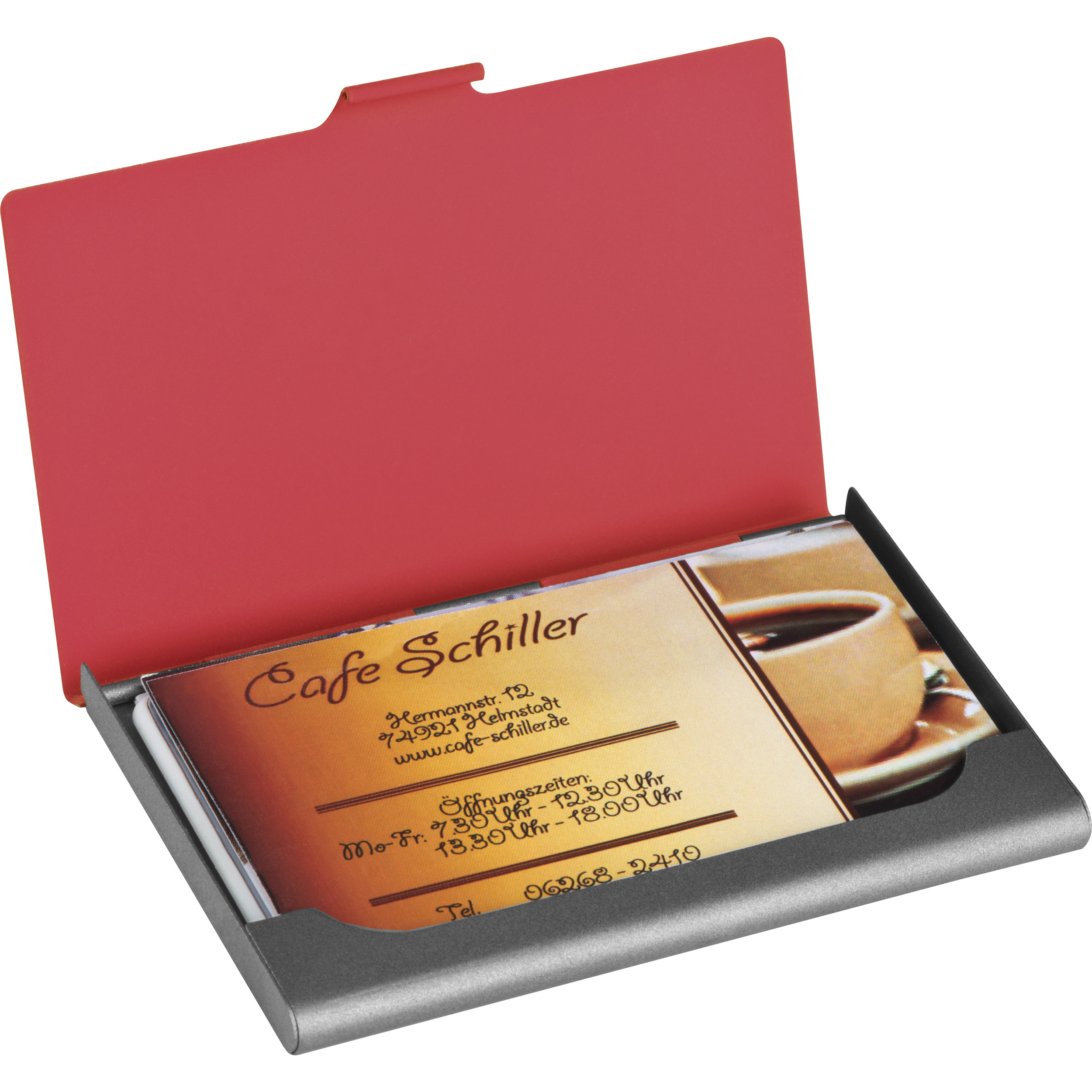 Rubberized business card holder