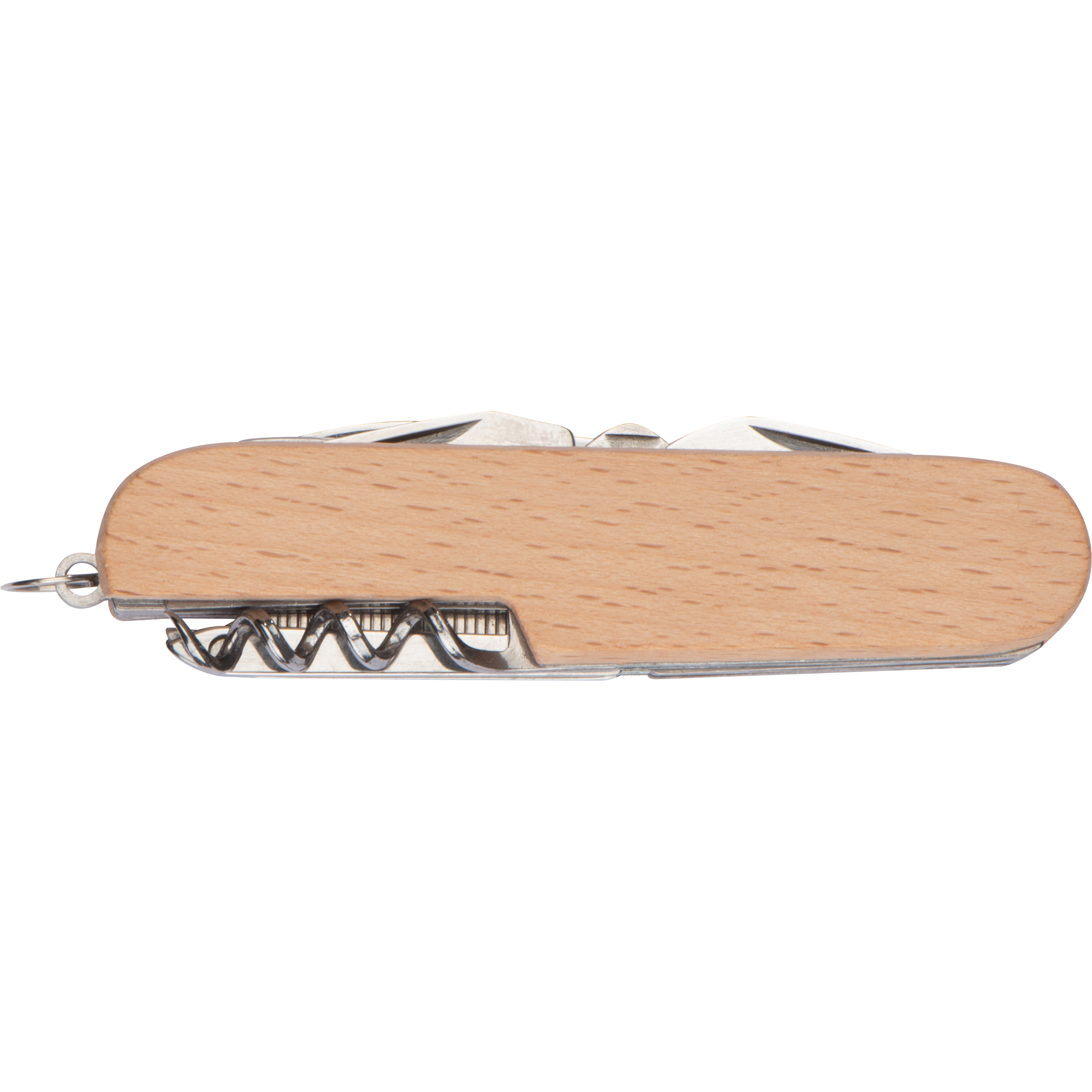 Taschenmesser aus Edelstahl mit Holzummantelung