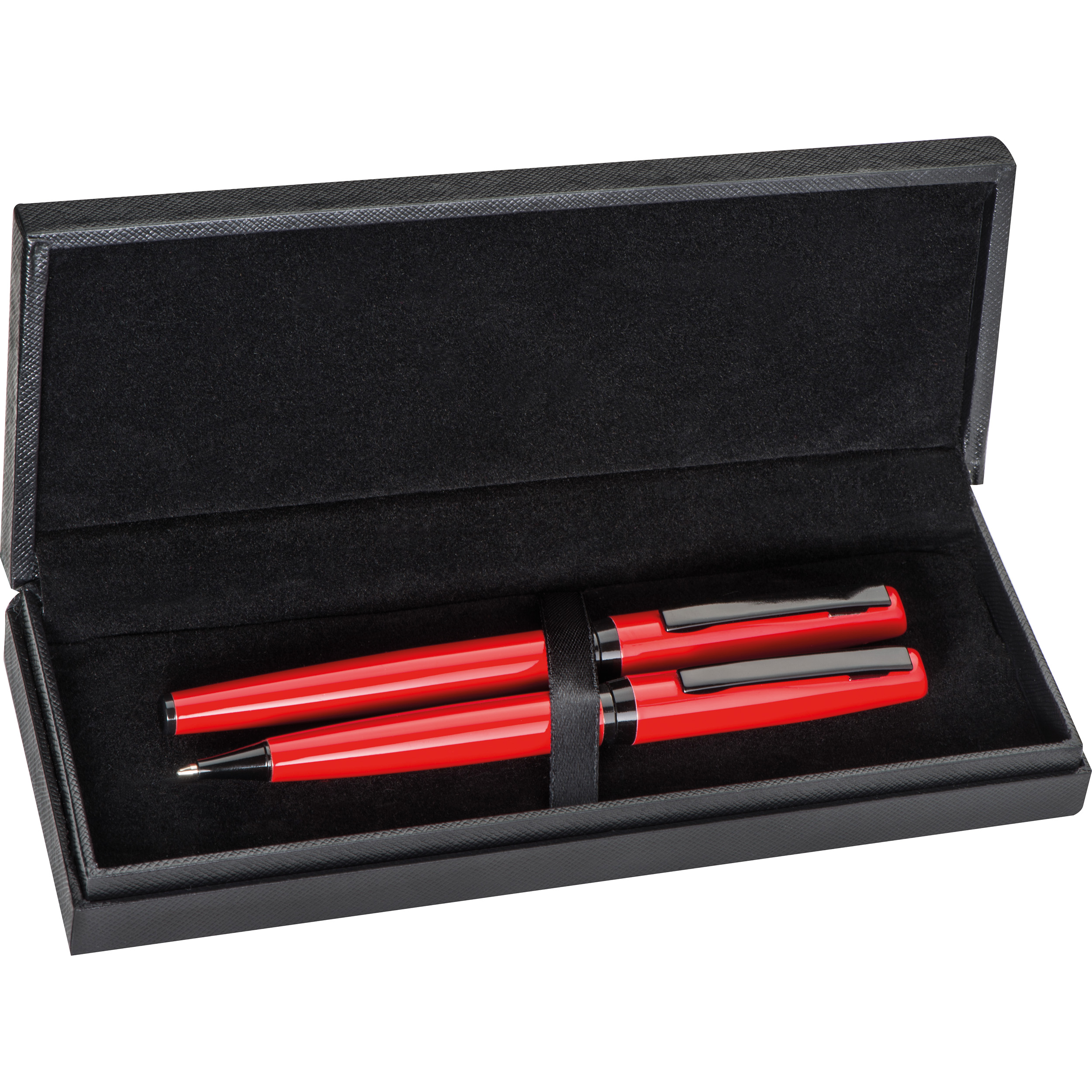 Writing set - red with black accents