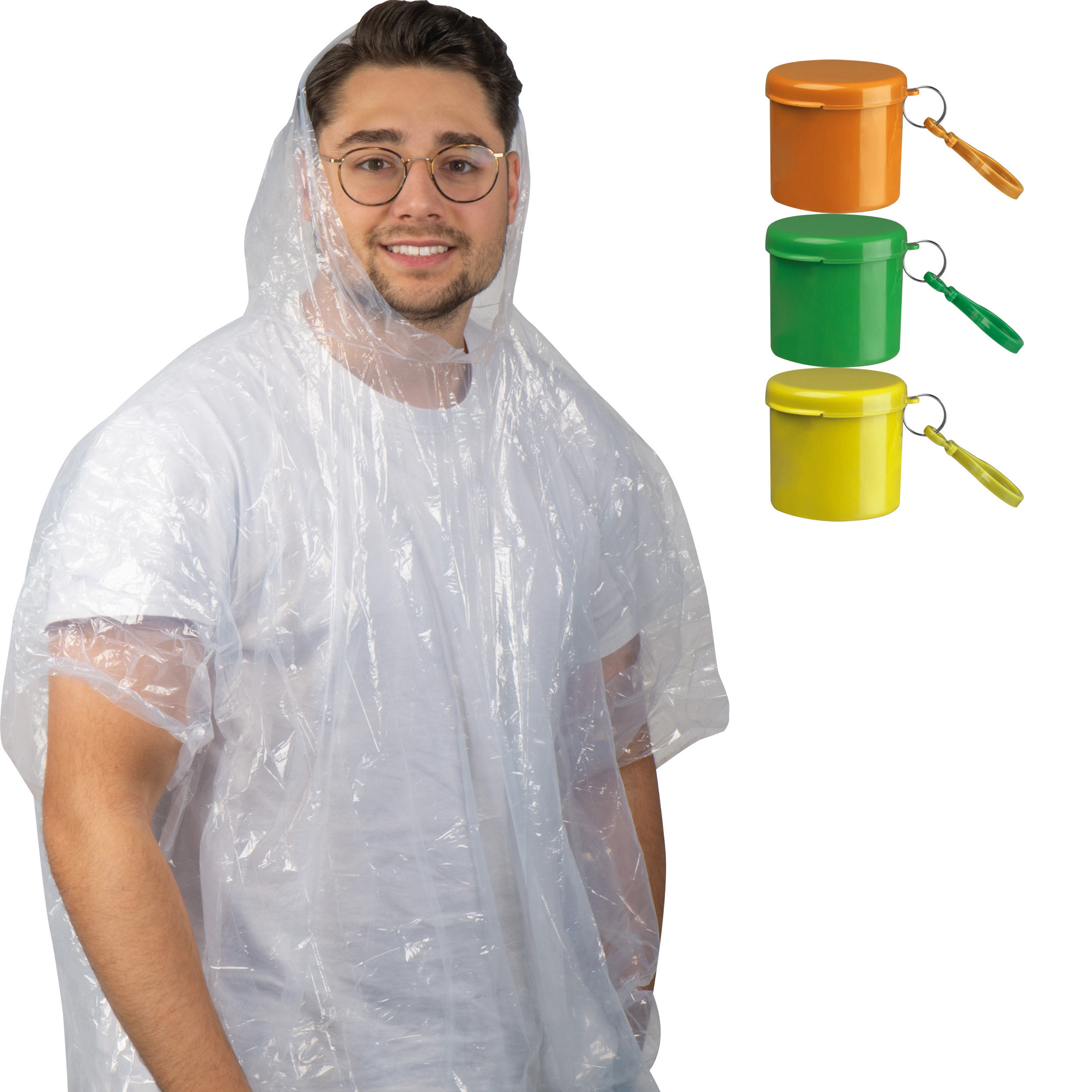 Rainponcho with portable can