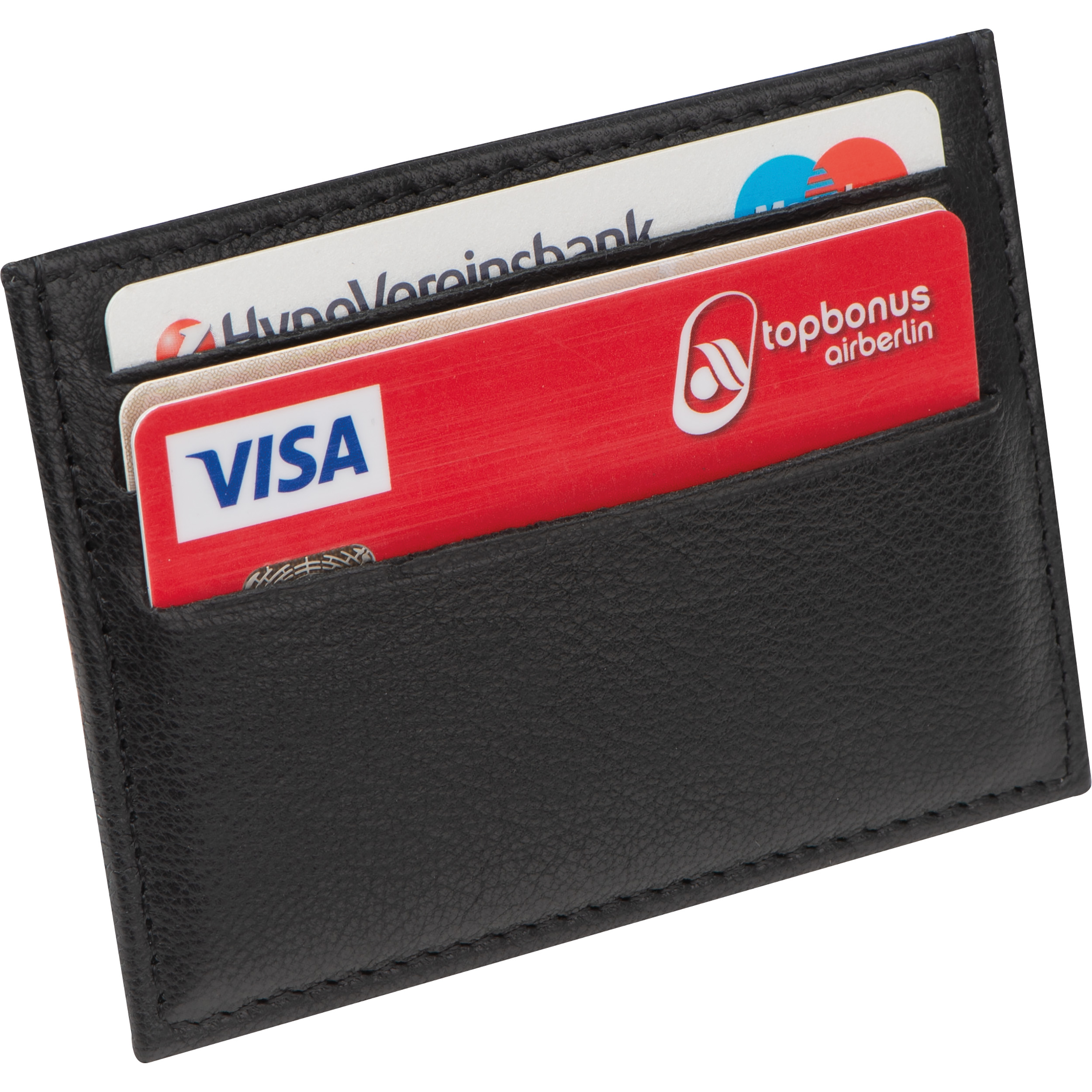 Etui en cuir pour cartes de crédit RFID