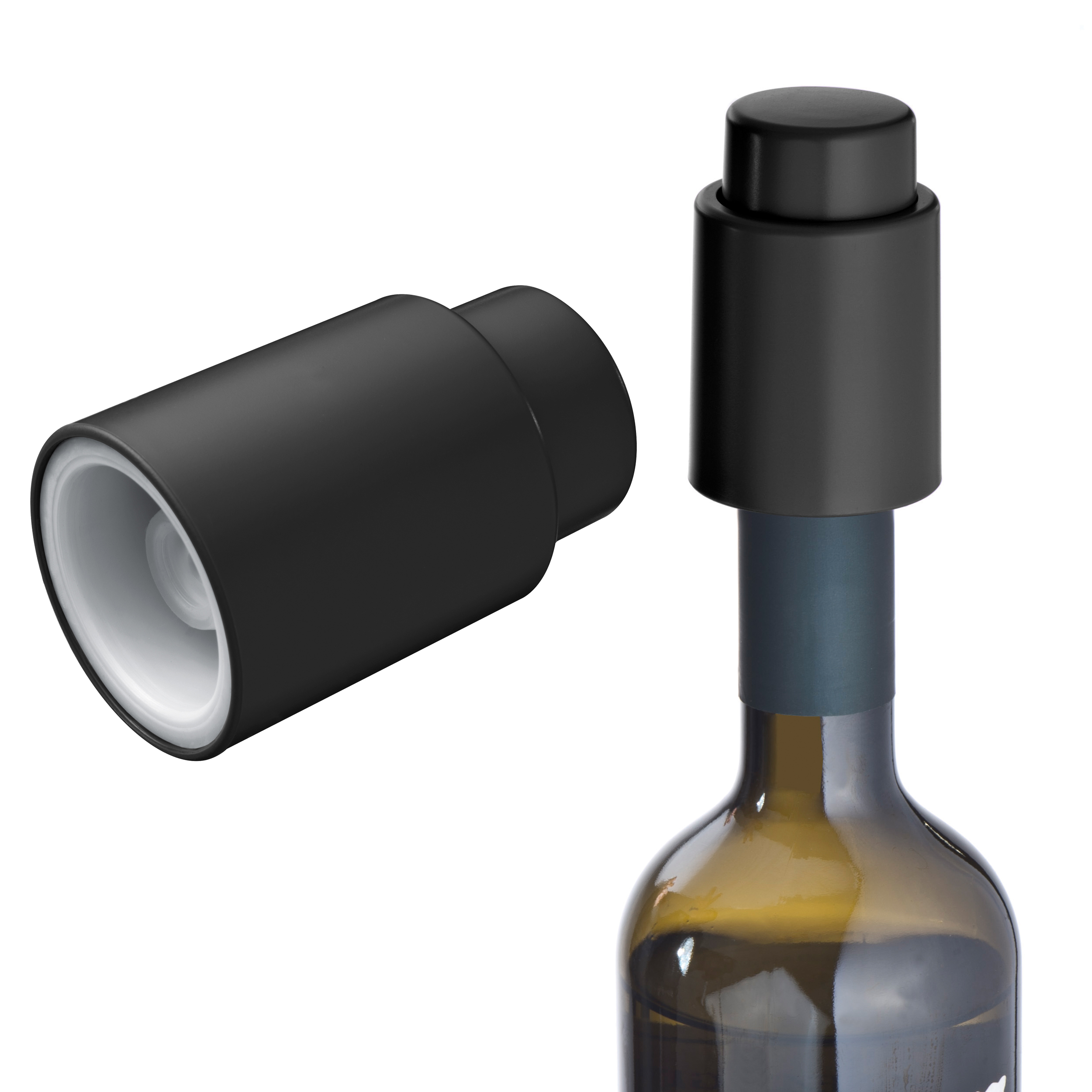 Vacuum wine stopper made of plastic