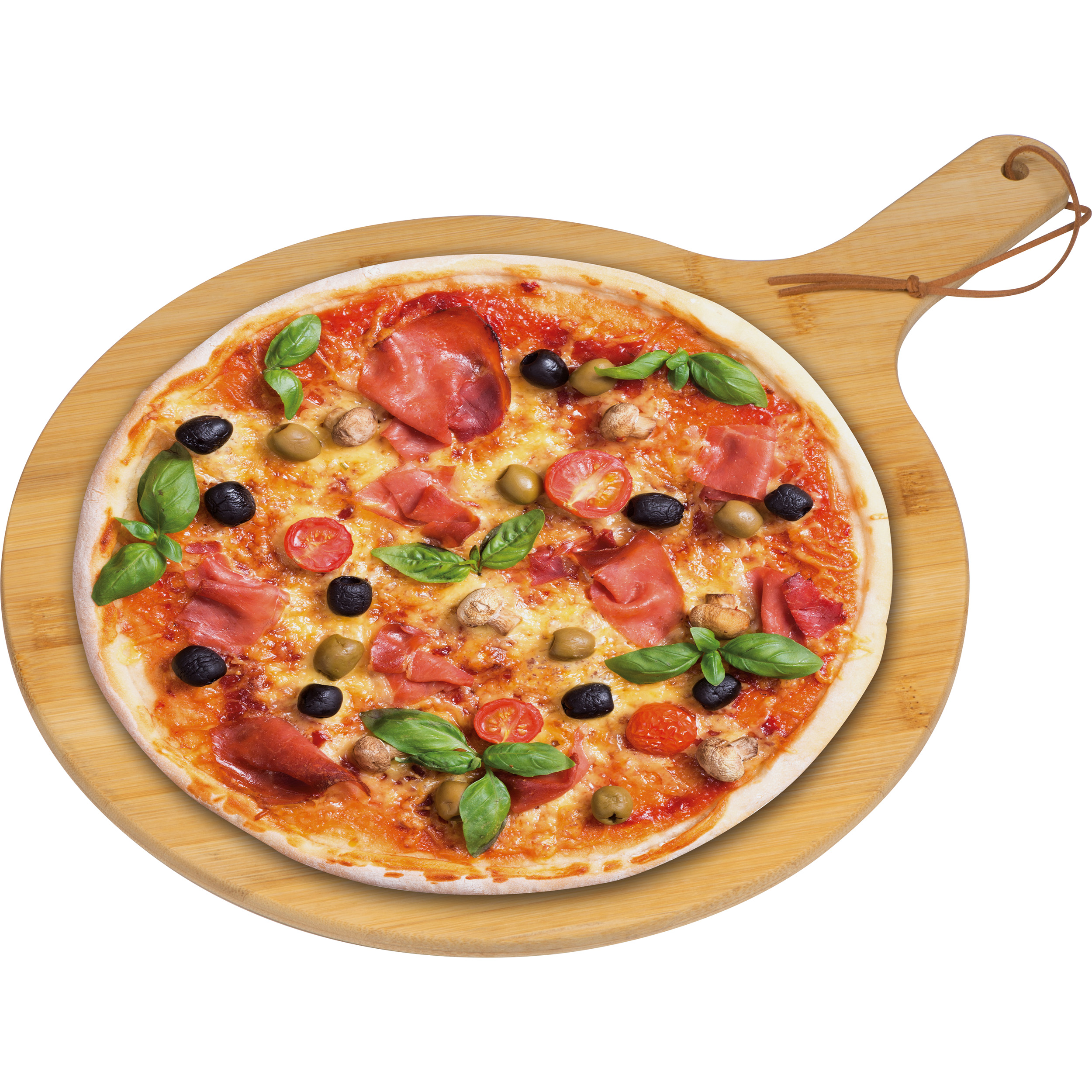 Round pizza and serving tray