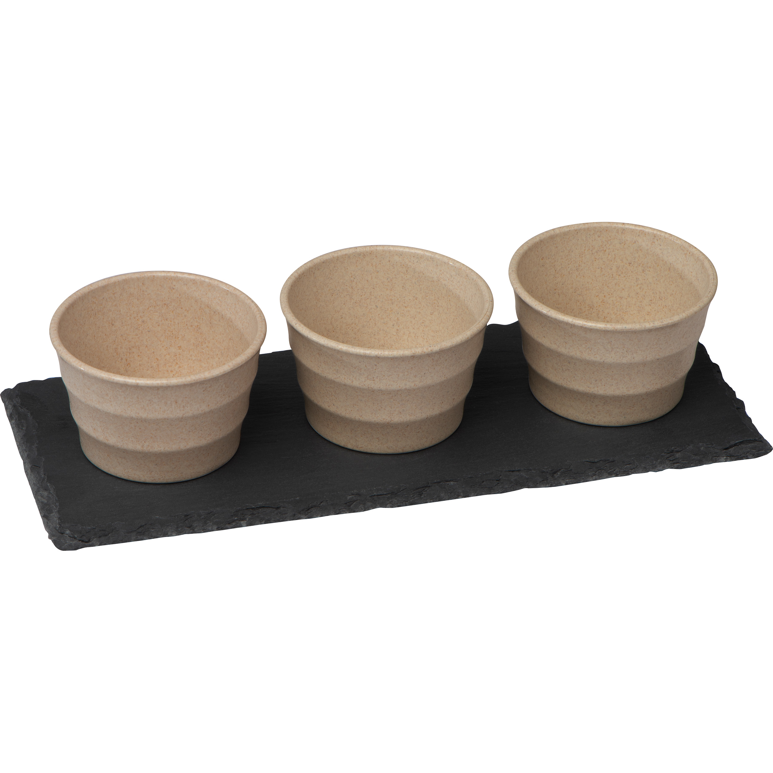 Small bowls set with slate board