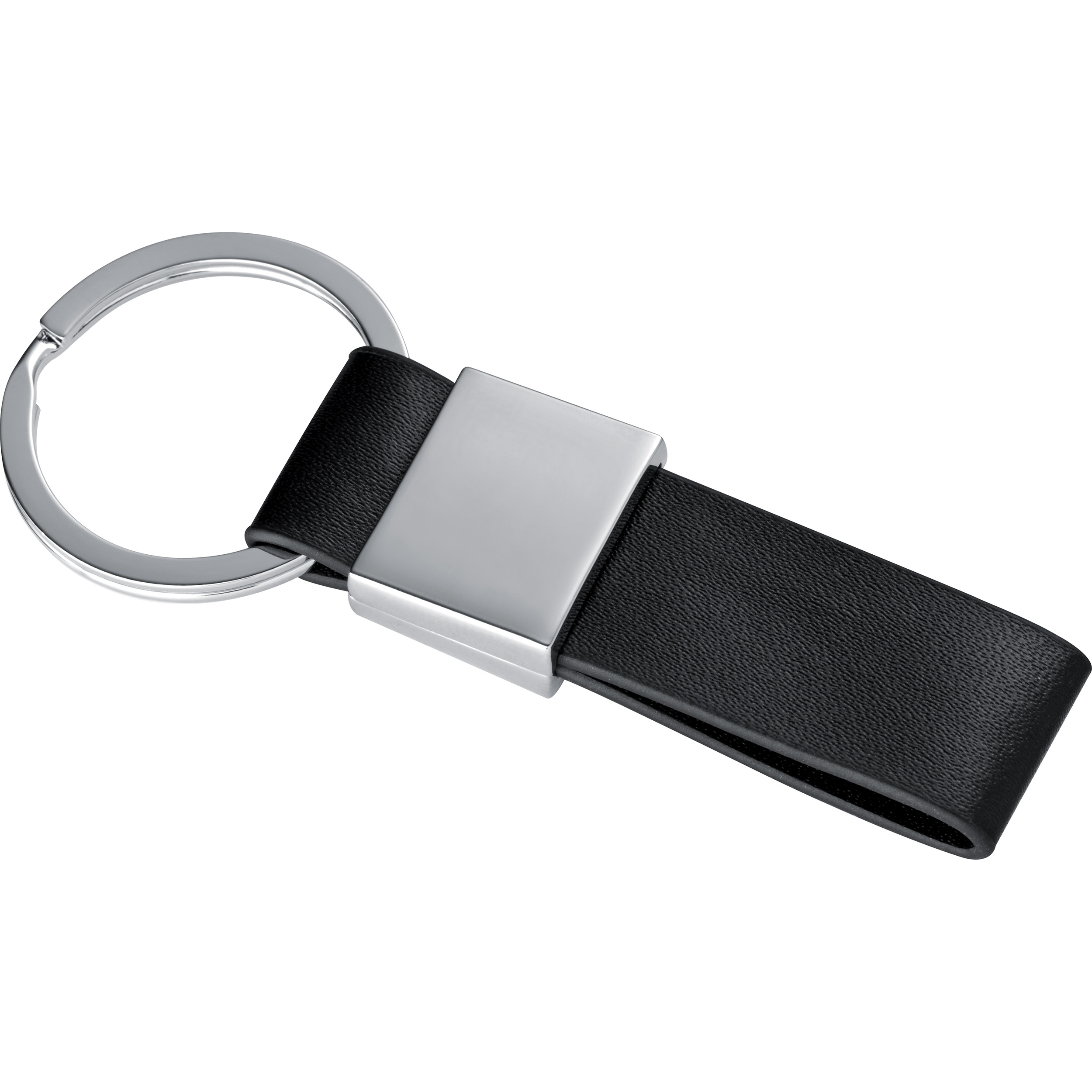 Keyring with a black PU strap