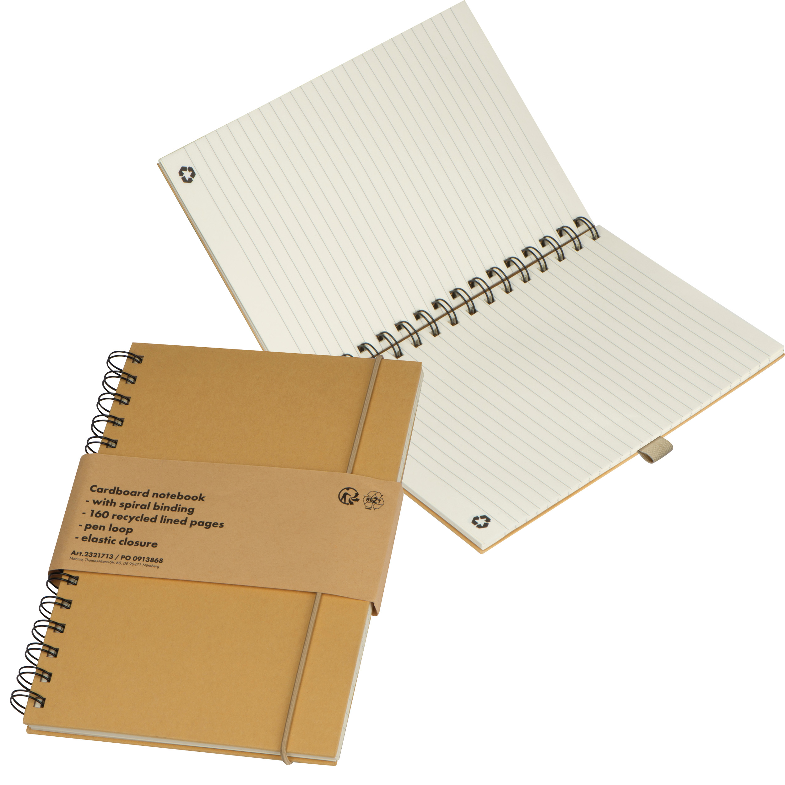Cardboard notebook
