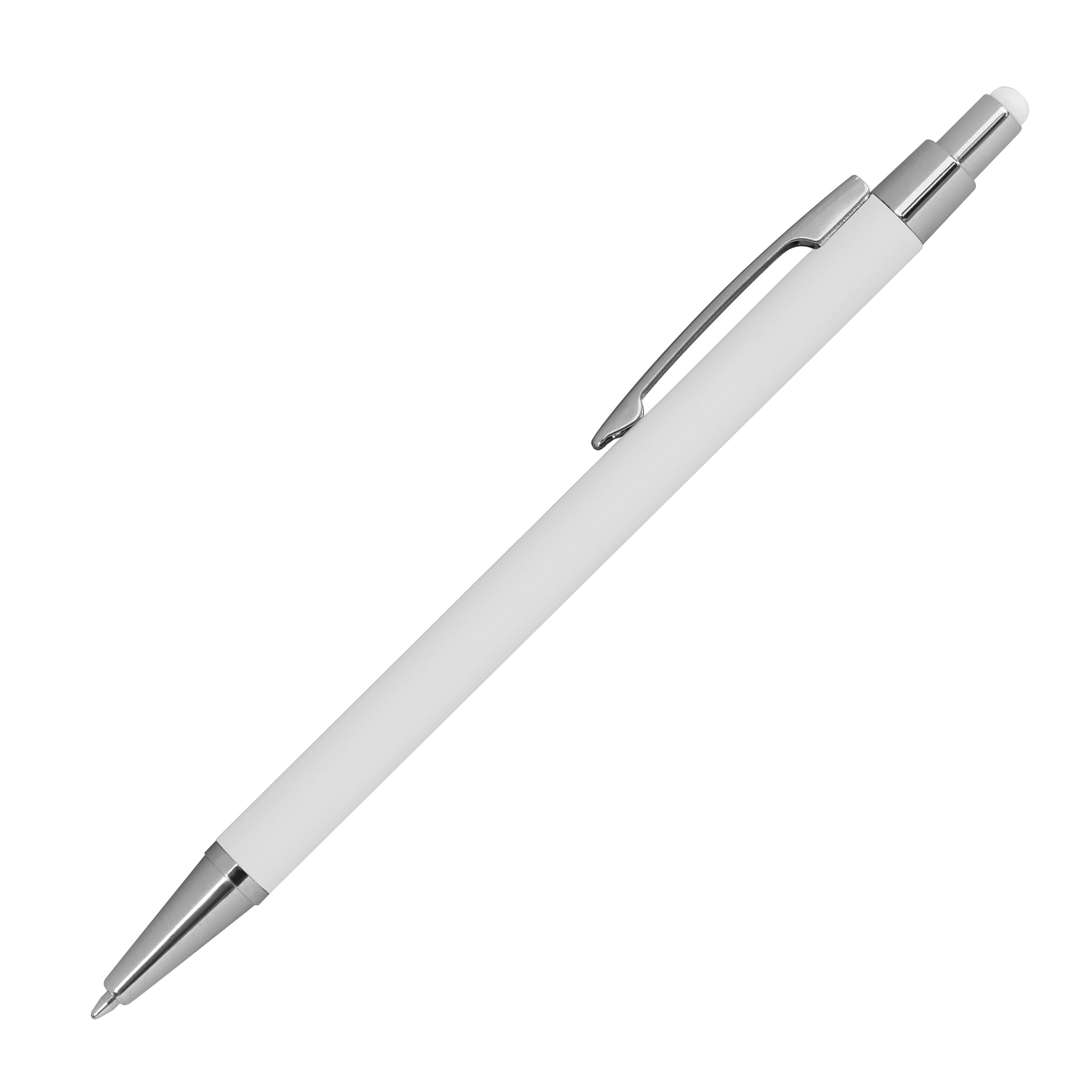 Metal ballpen with rubber coating and touch function