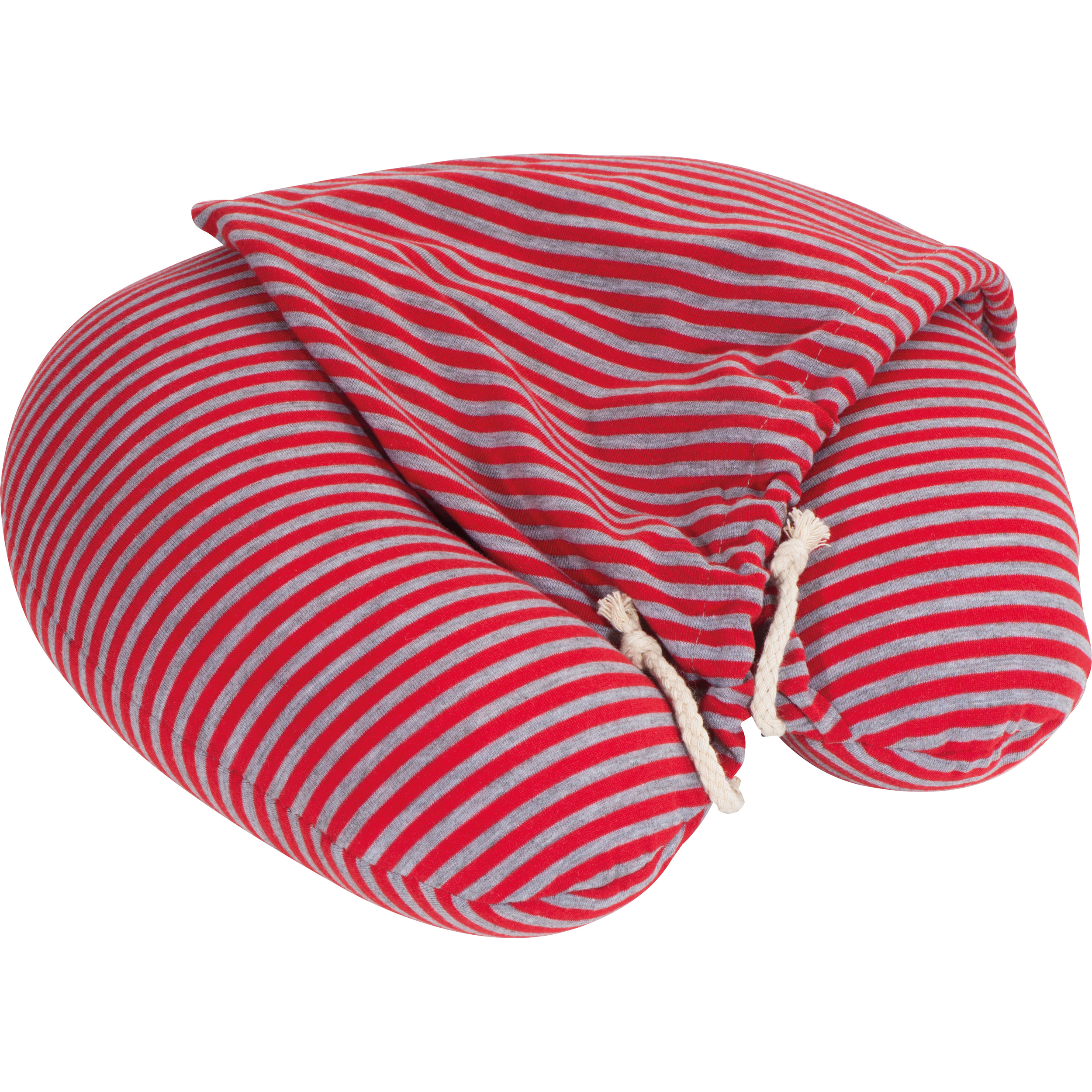 Striped Neck pillow with hood