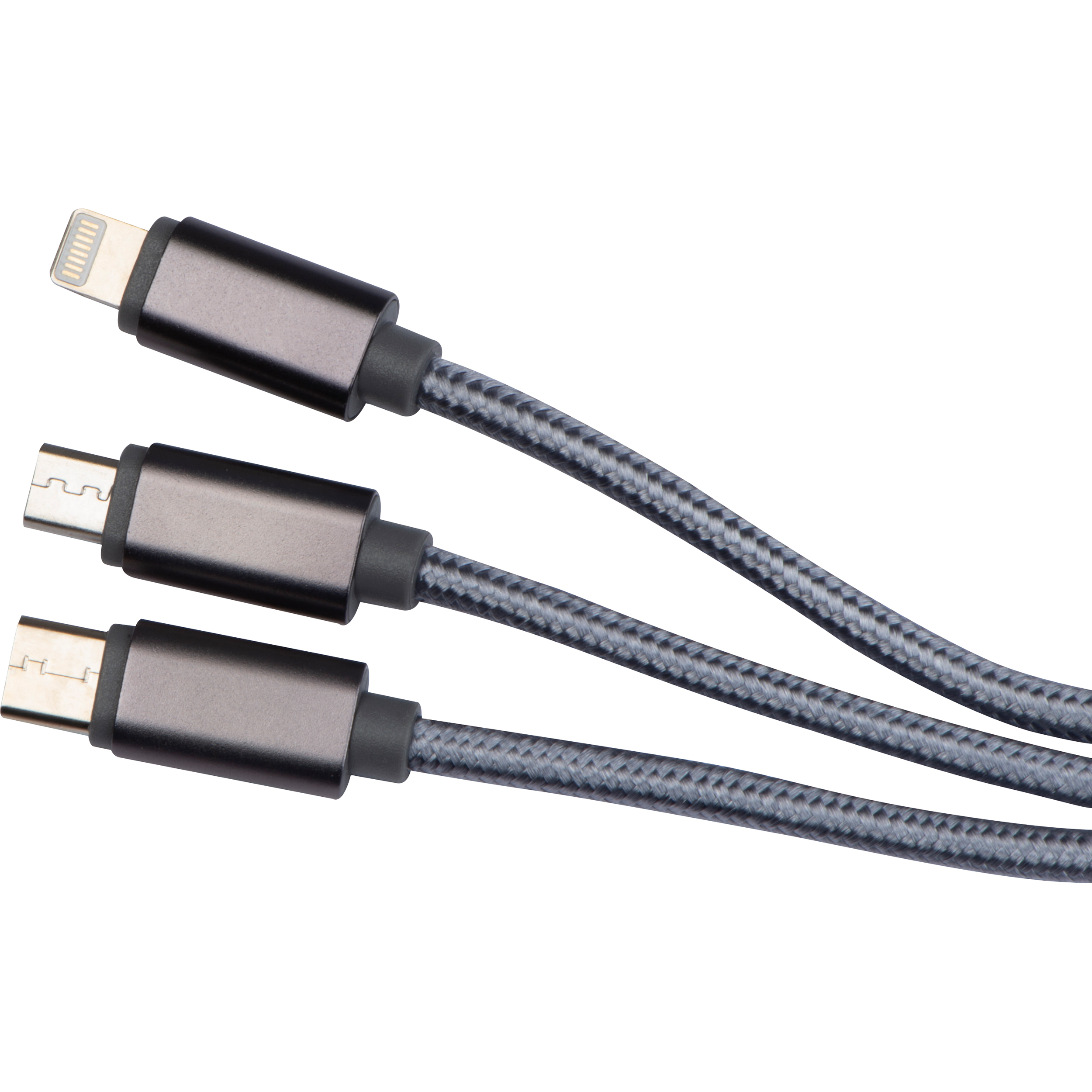 4in1 Extralanges Ladekabel, USB, Micro USB, C Type und IOS