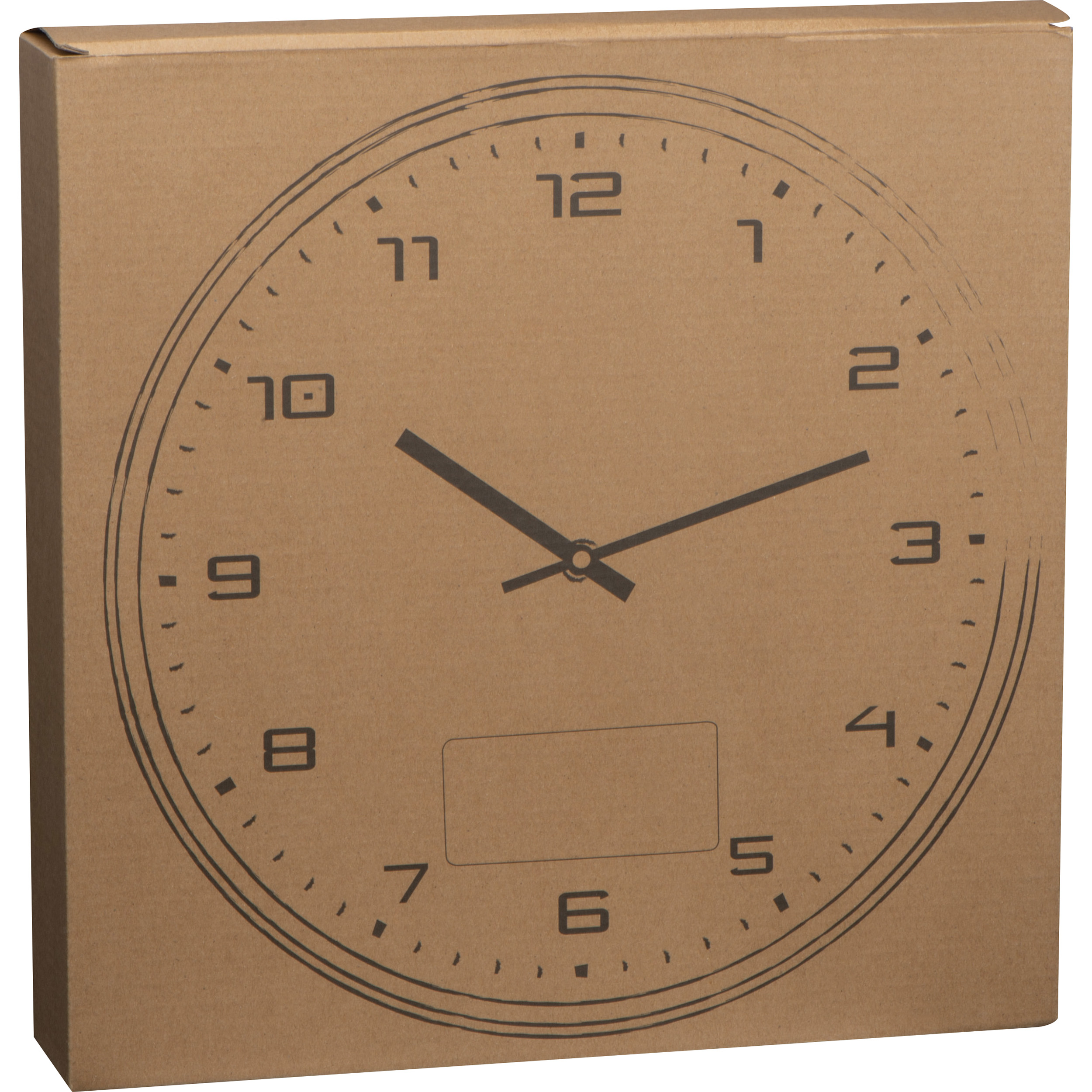 Reloj de pared con marco plateado y sistema "click"