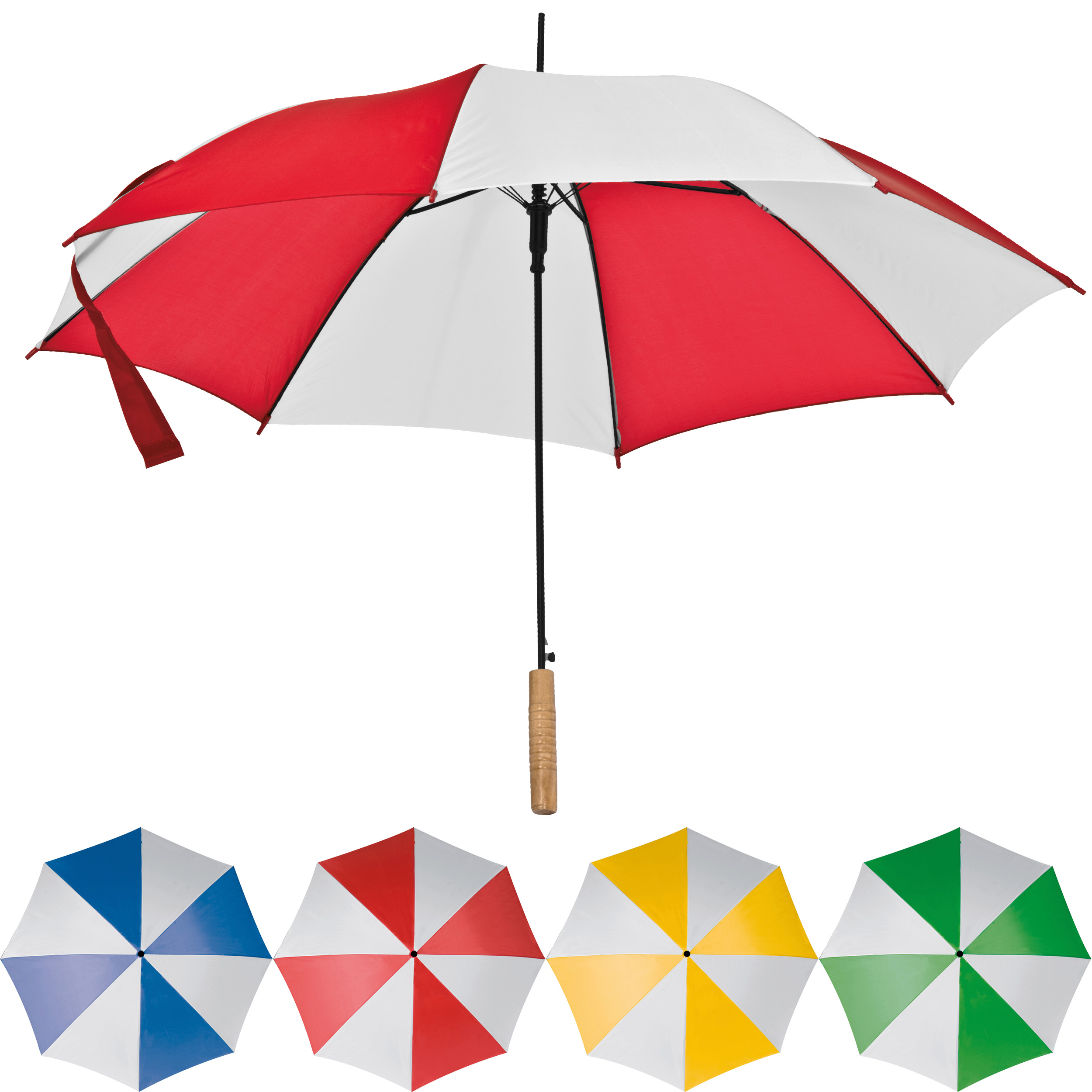 Bicoloured automatic umbrella