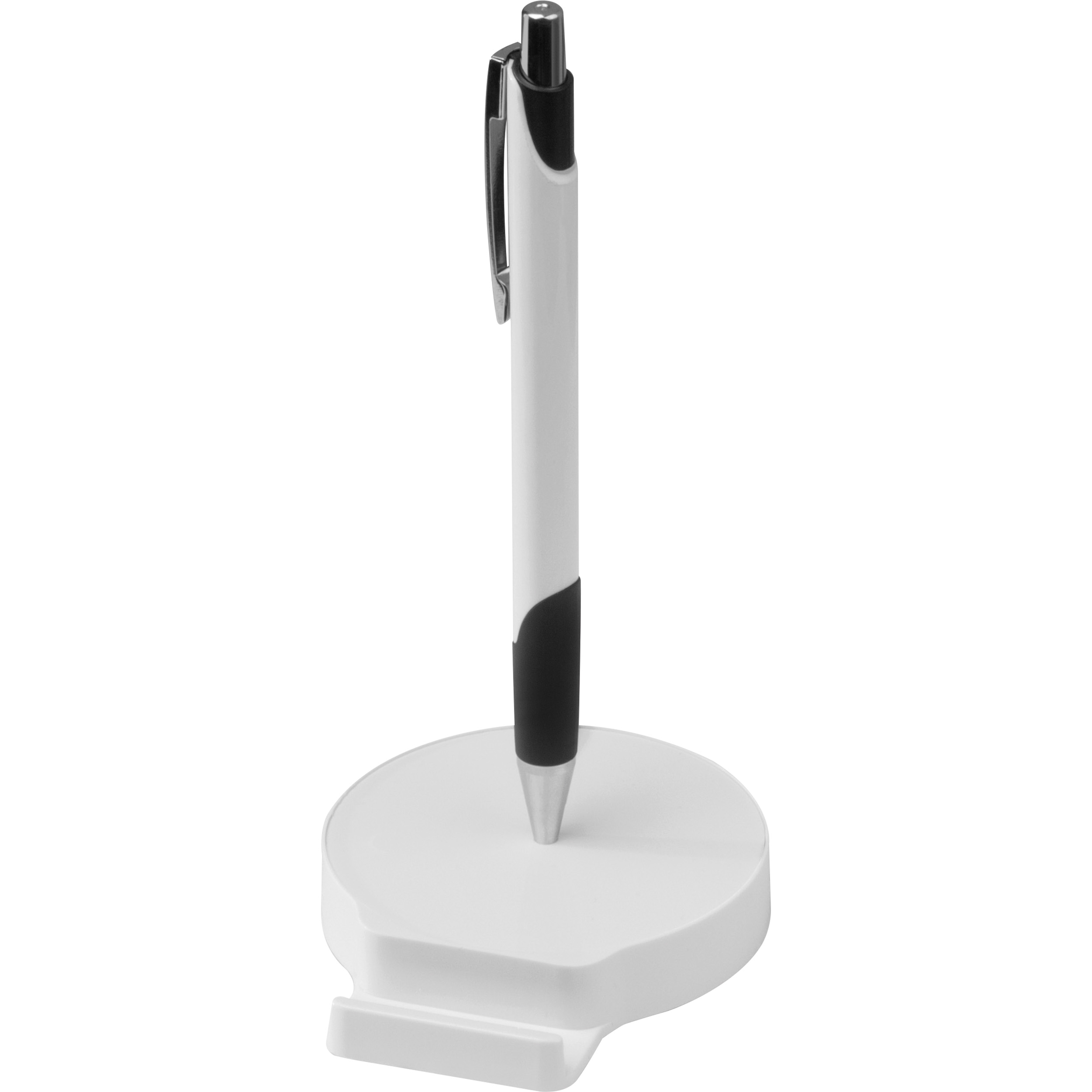 Mobile phone holder with magnetic function, includes metal ballpen 