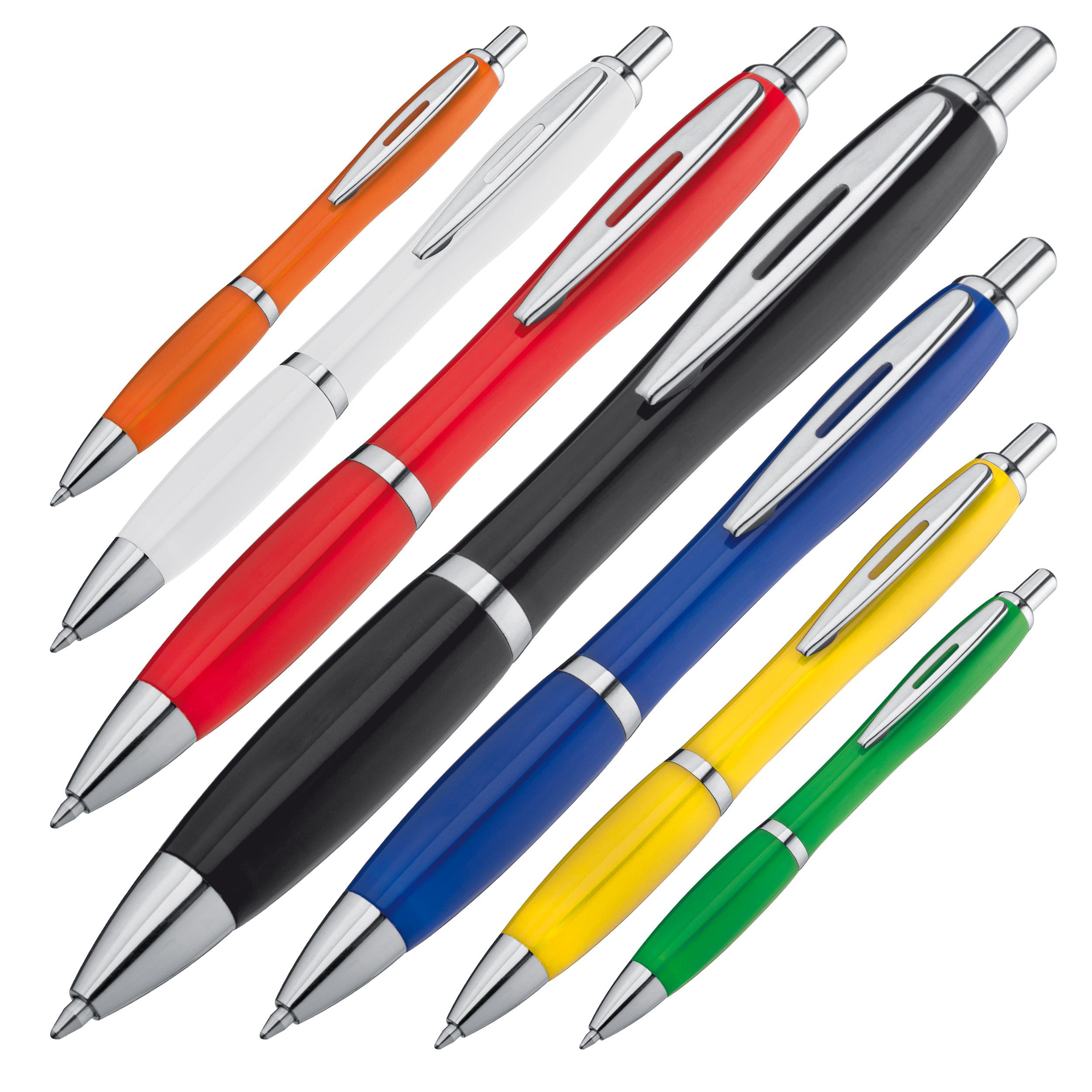Kunststoffkugelschreiber vollfarbig