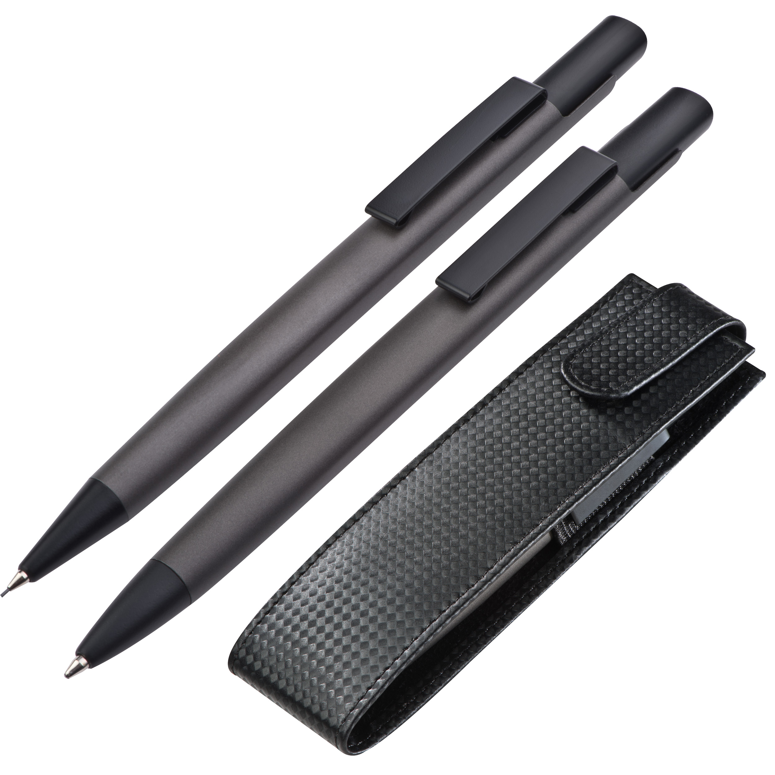 Set de bolígrafo + portaminas metálico