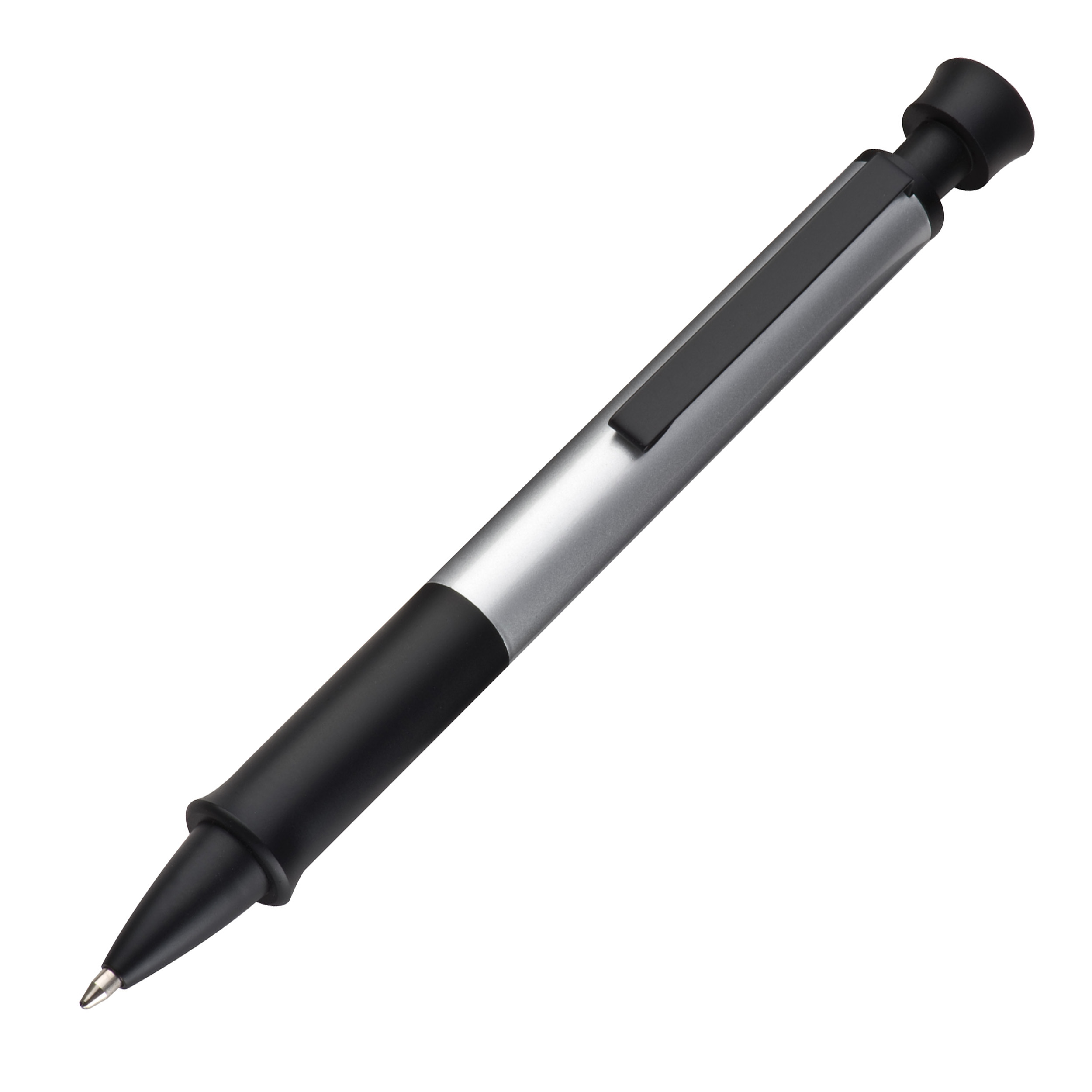 Aluminium ball pen with black applications