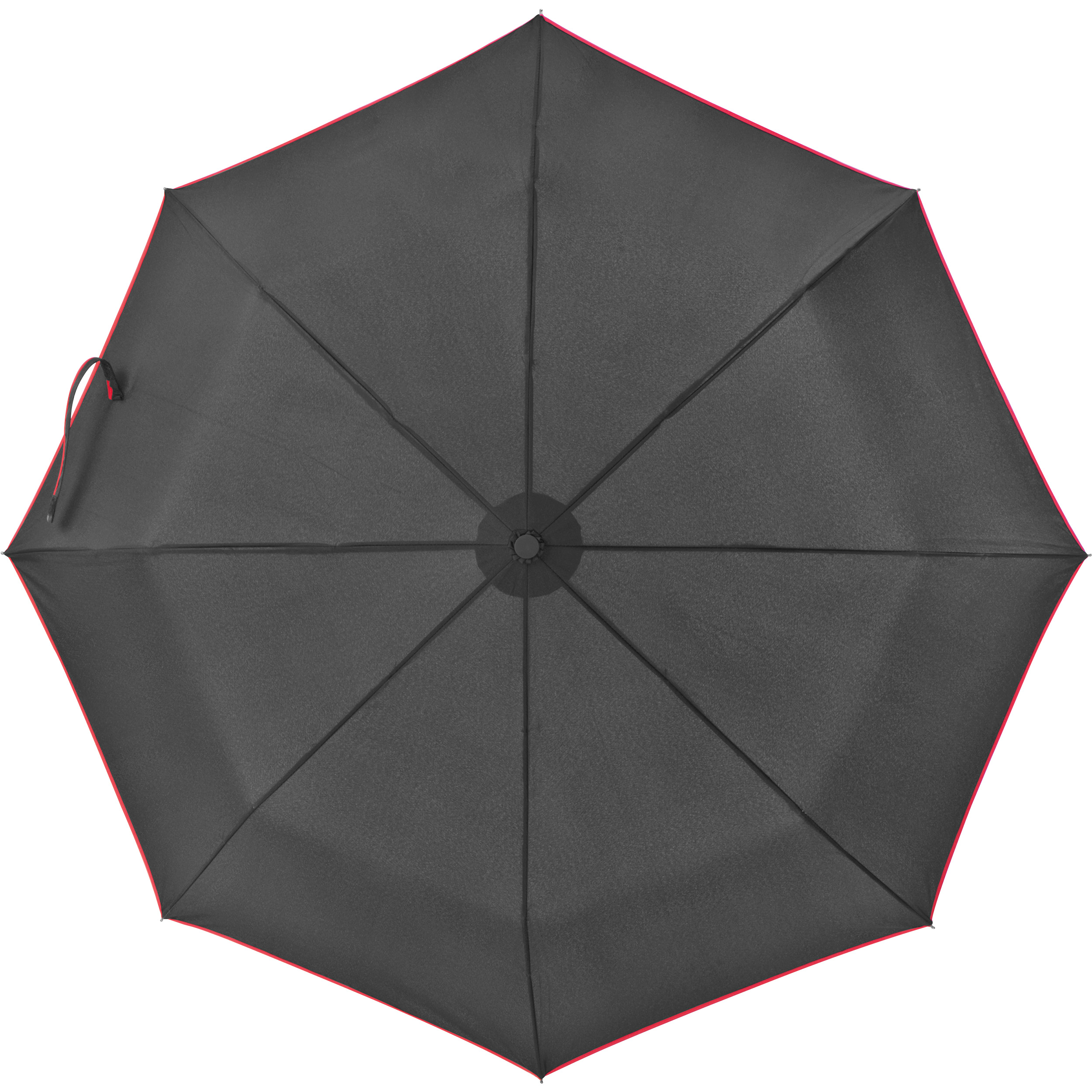 Parapluie télescopique noir avec bordure colorée