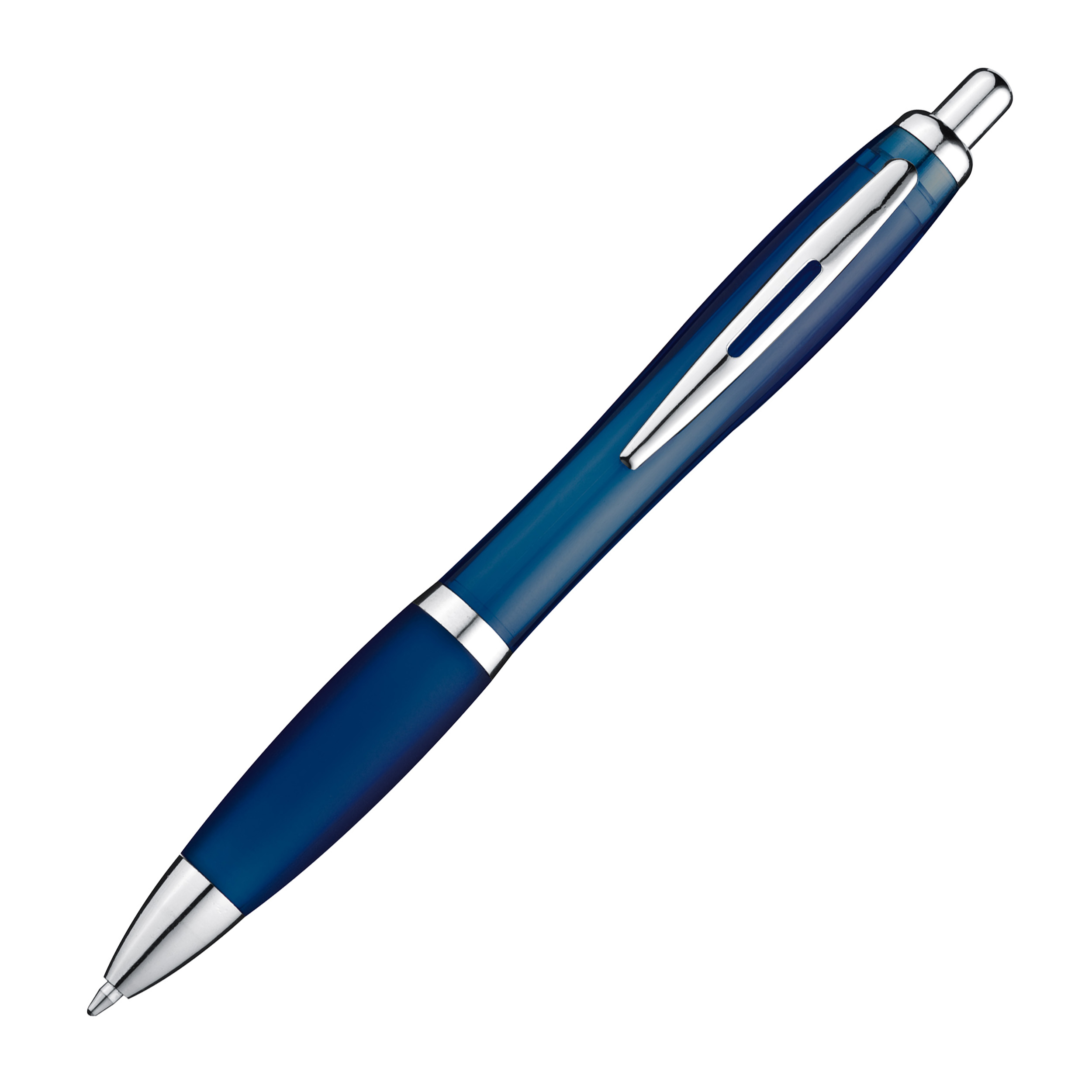 Kugelschreiber mit farbig transparentem Schaft 