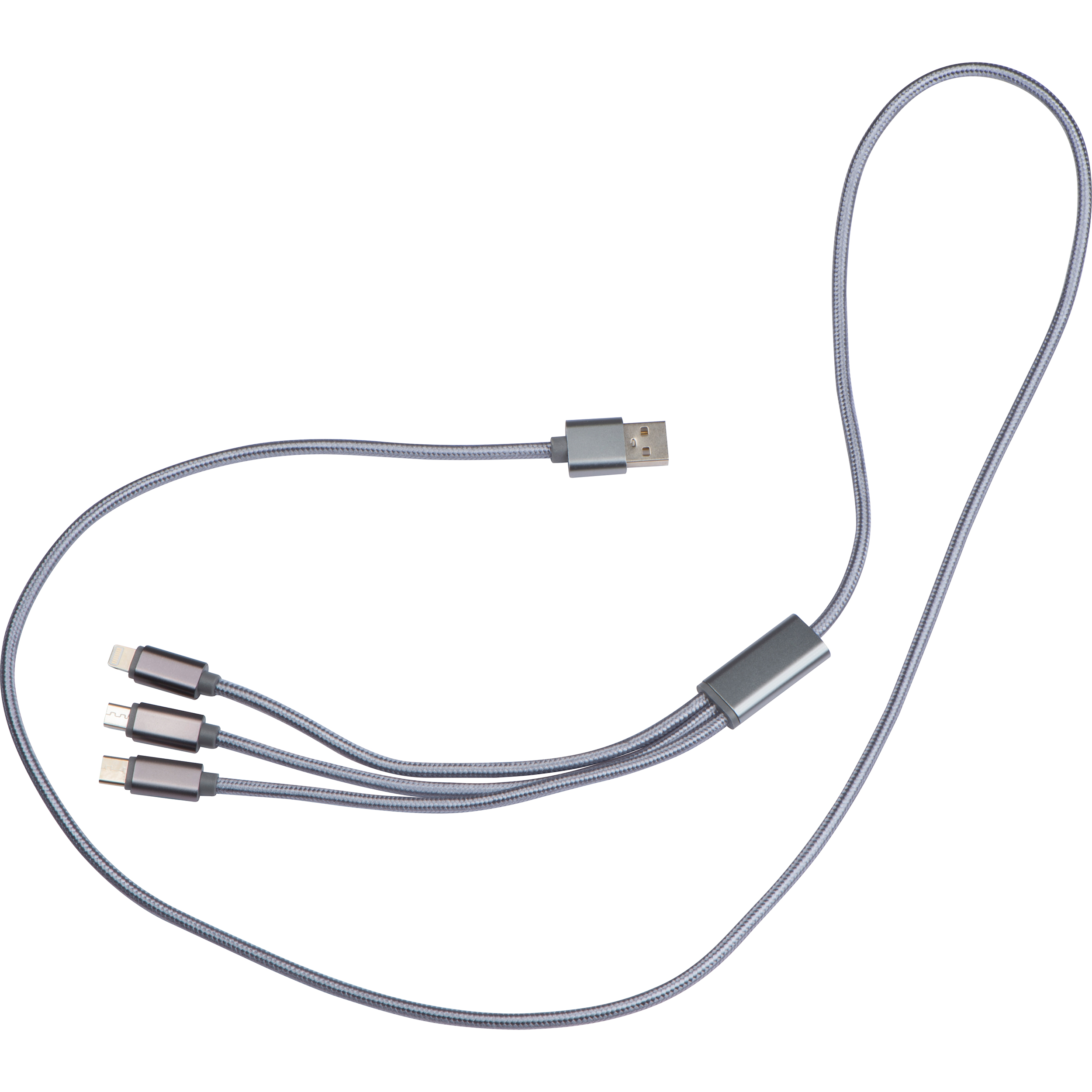 4in1 Extralanges Ladekabel, USB, Micro USB, C-Type und IOS 